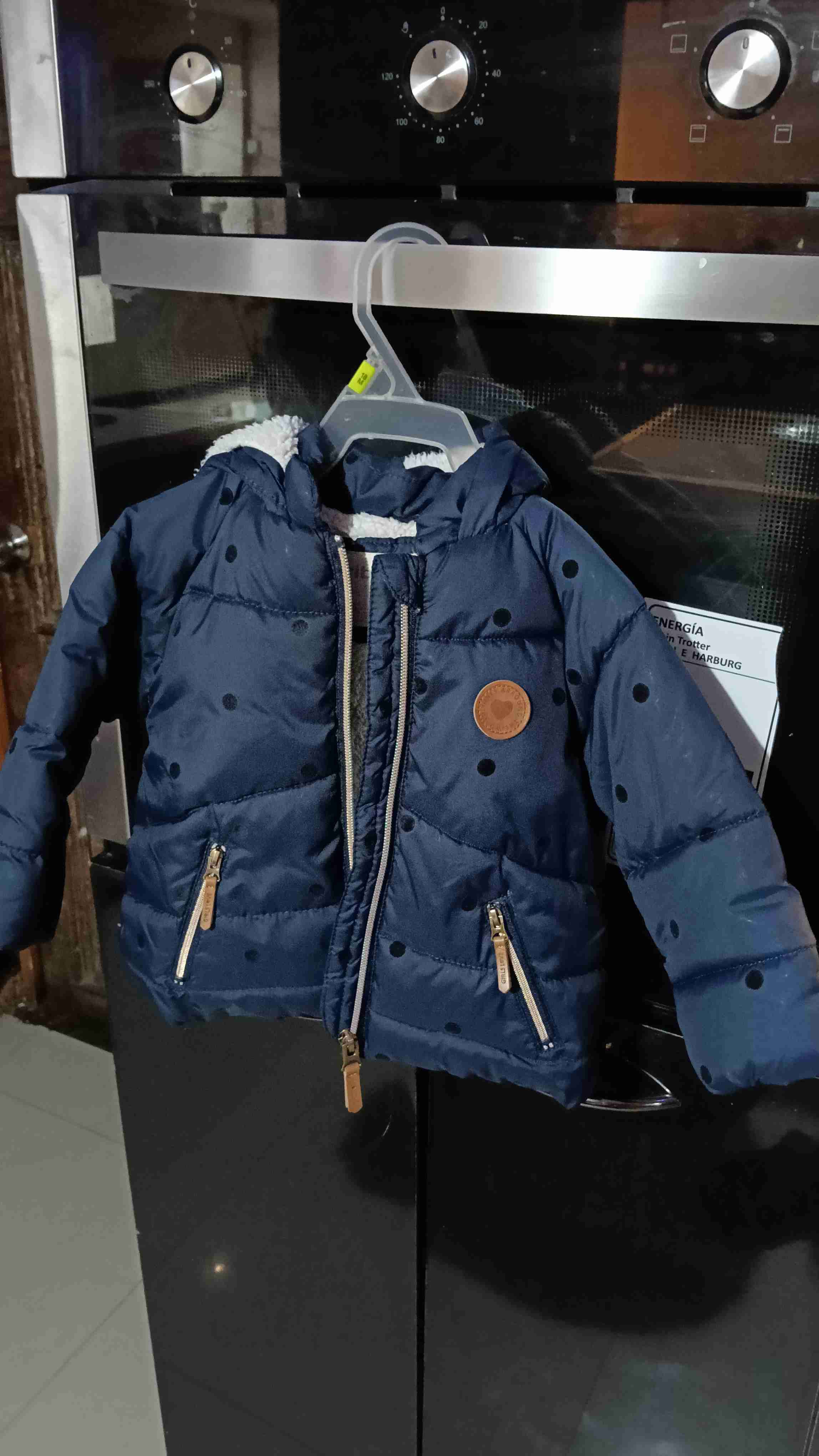Chaqueta infantil azul con puntos - miniatura 1