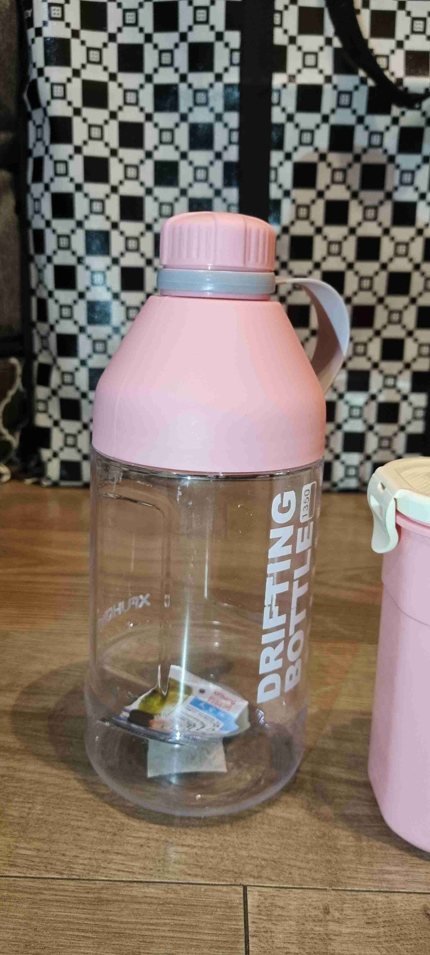 Botella y vaso rosa sport - miniatura 2