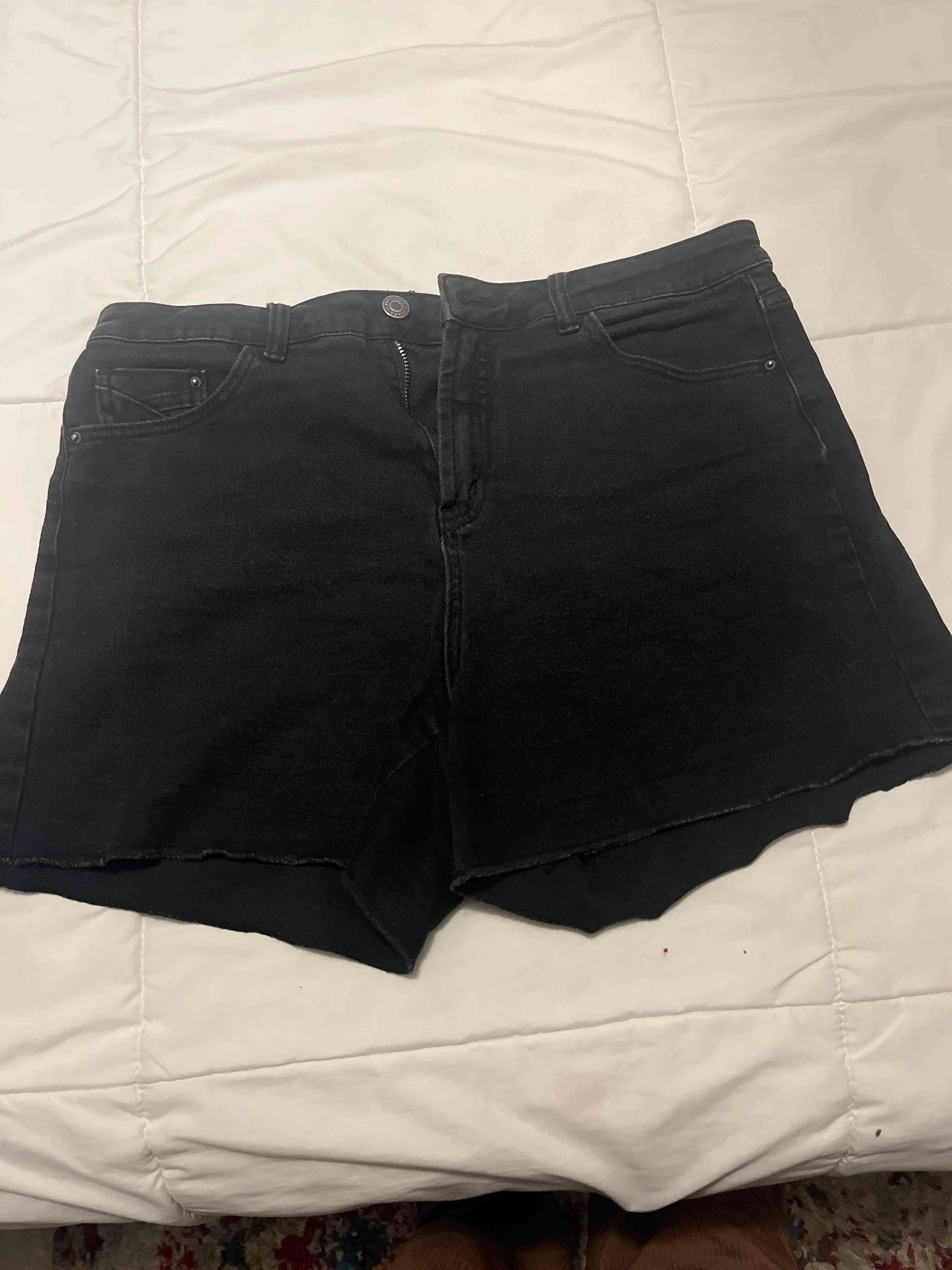 Shorts de mezclilla negros - 1
