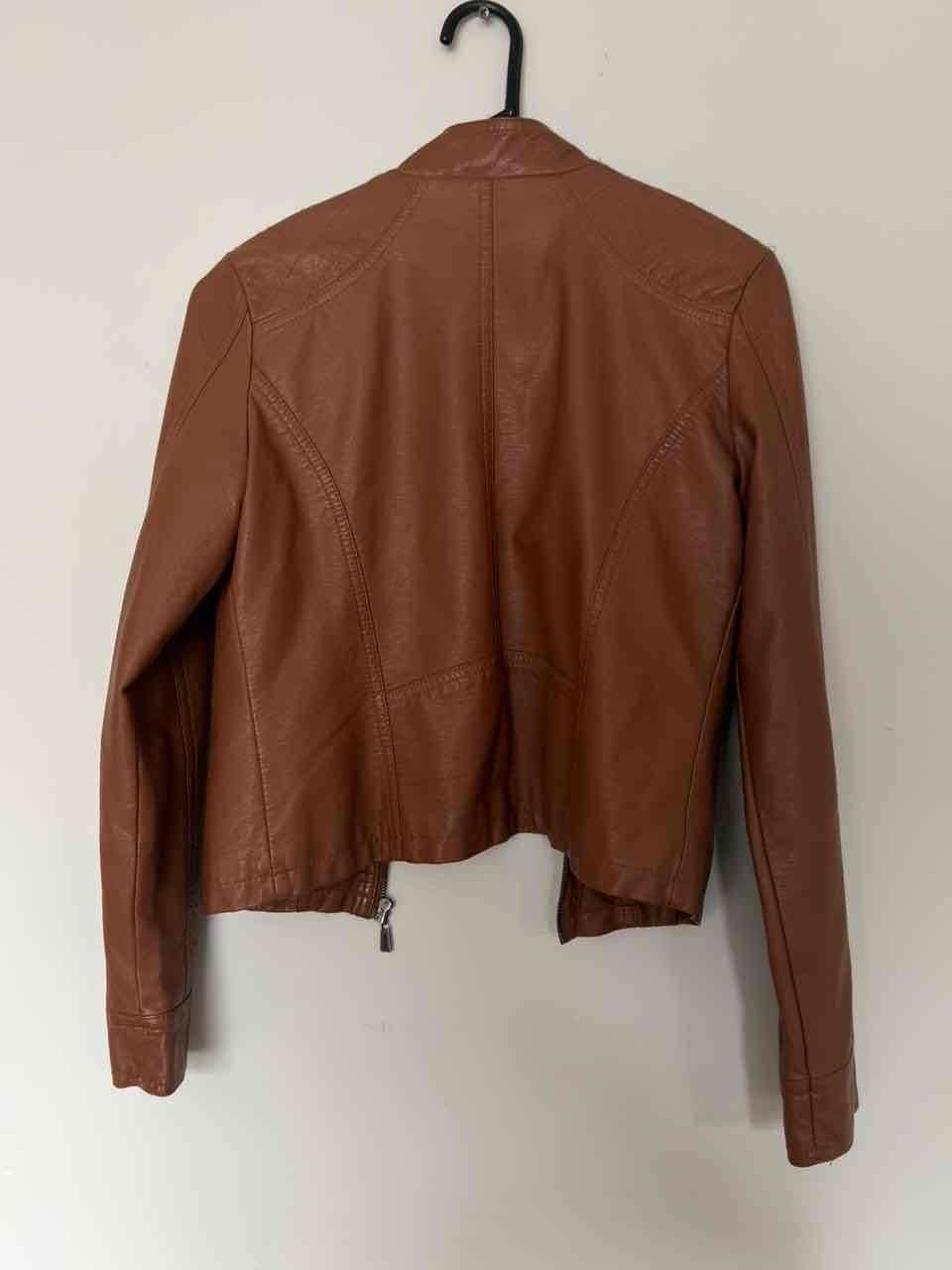 Chaqueta de cuero marrón Sybilla - miniatura 2