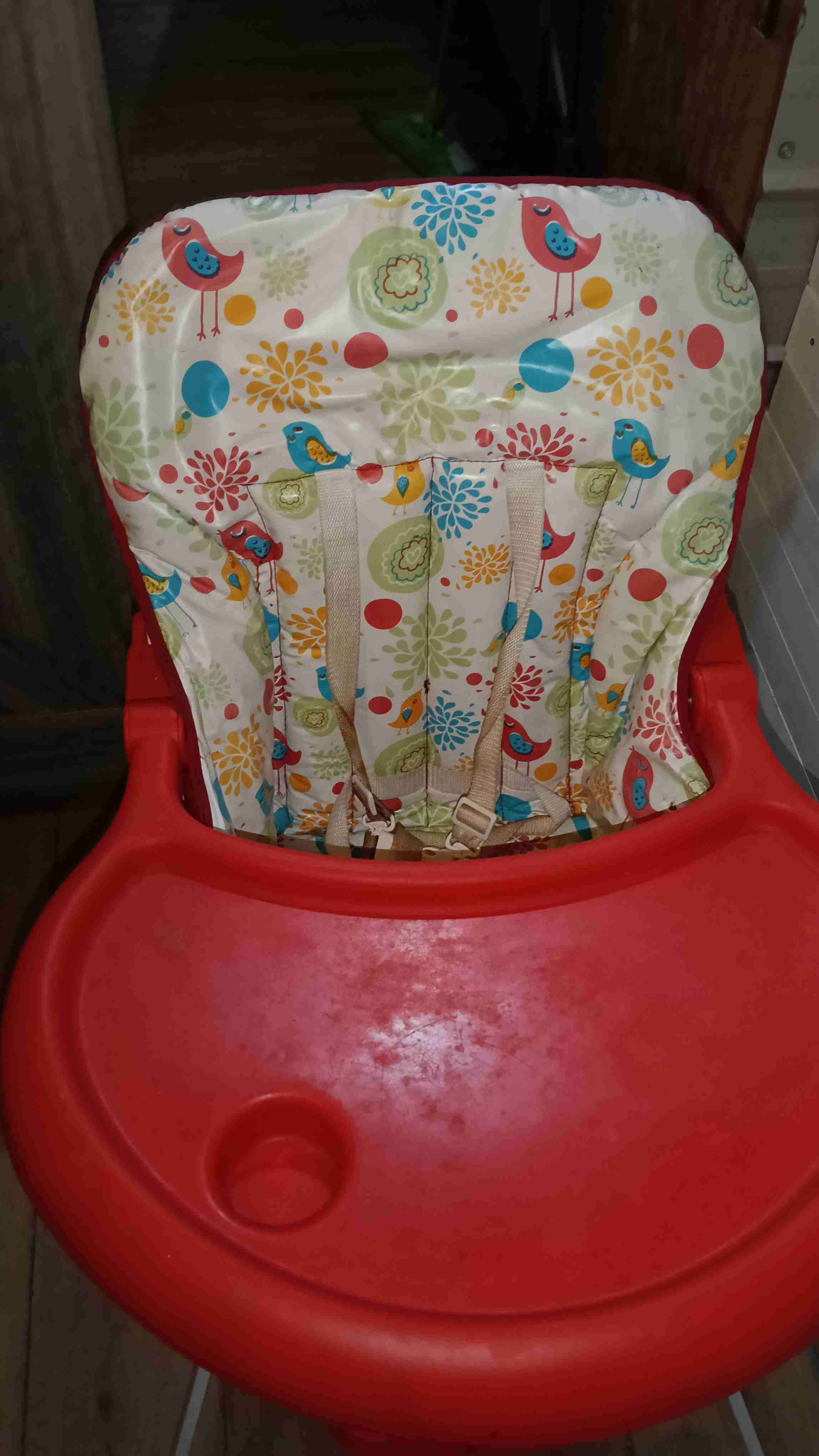 Silla de comer infantil roja - miniatura 2