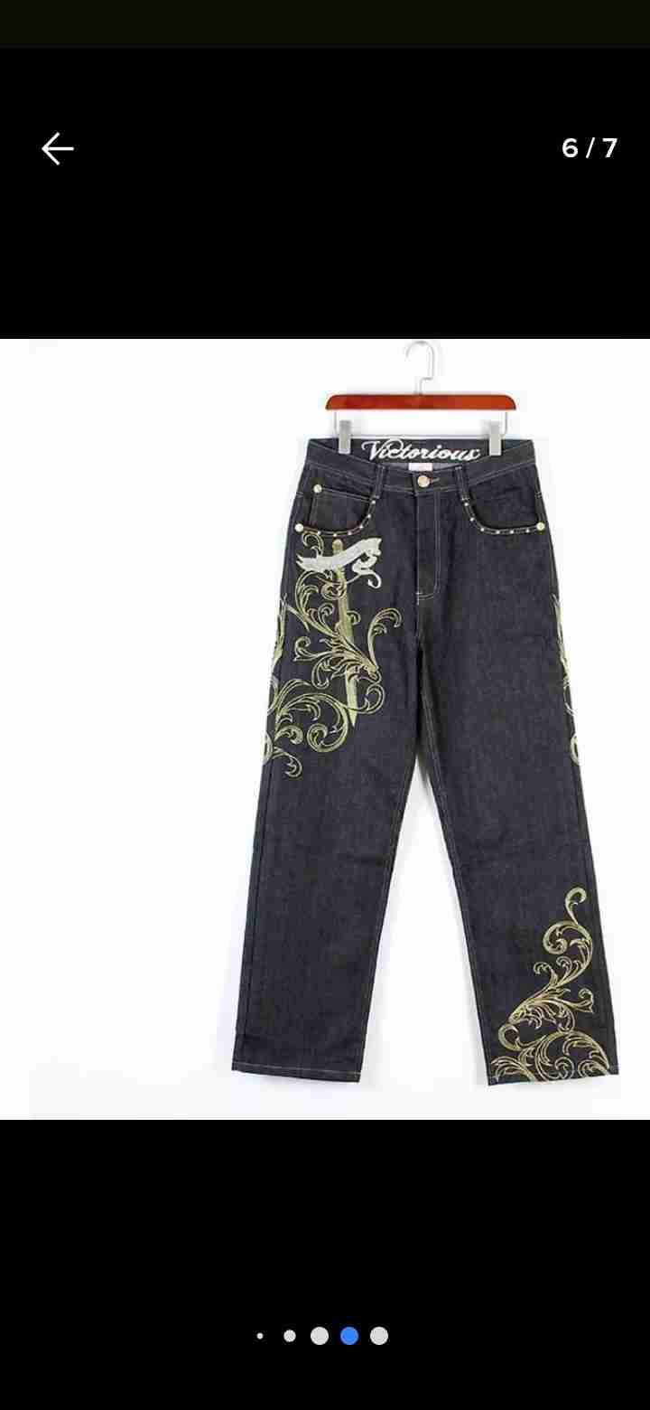 Jeans bordados estilo único - miniatura 2