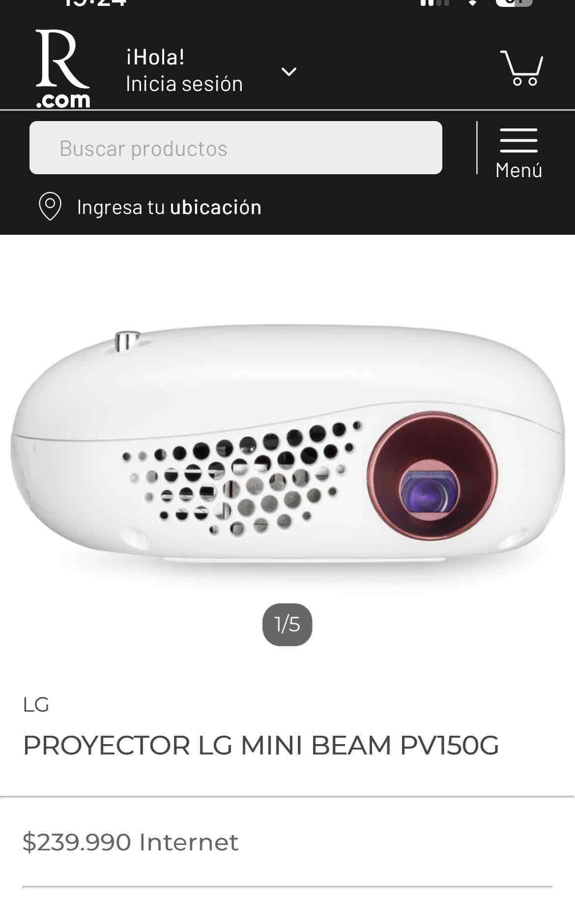 Proyector LG Mini Beam PV150G - miniatura 1