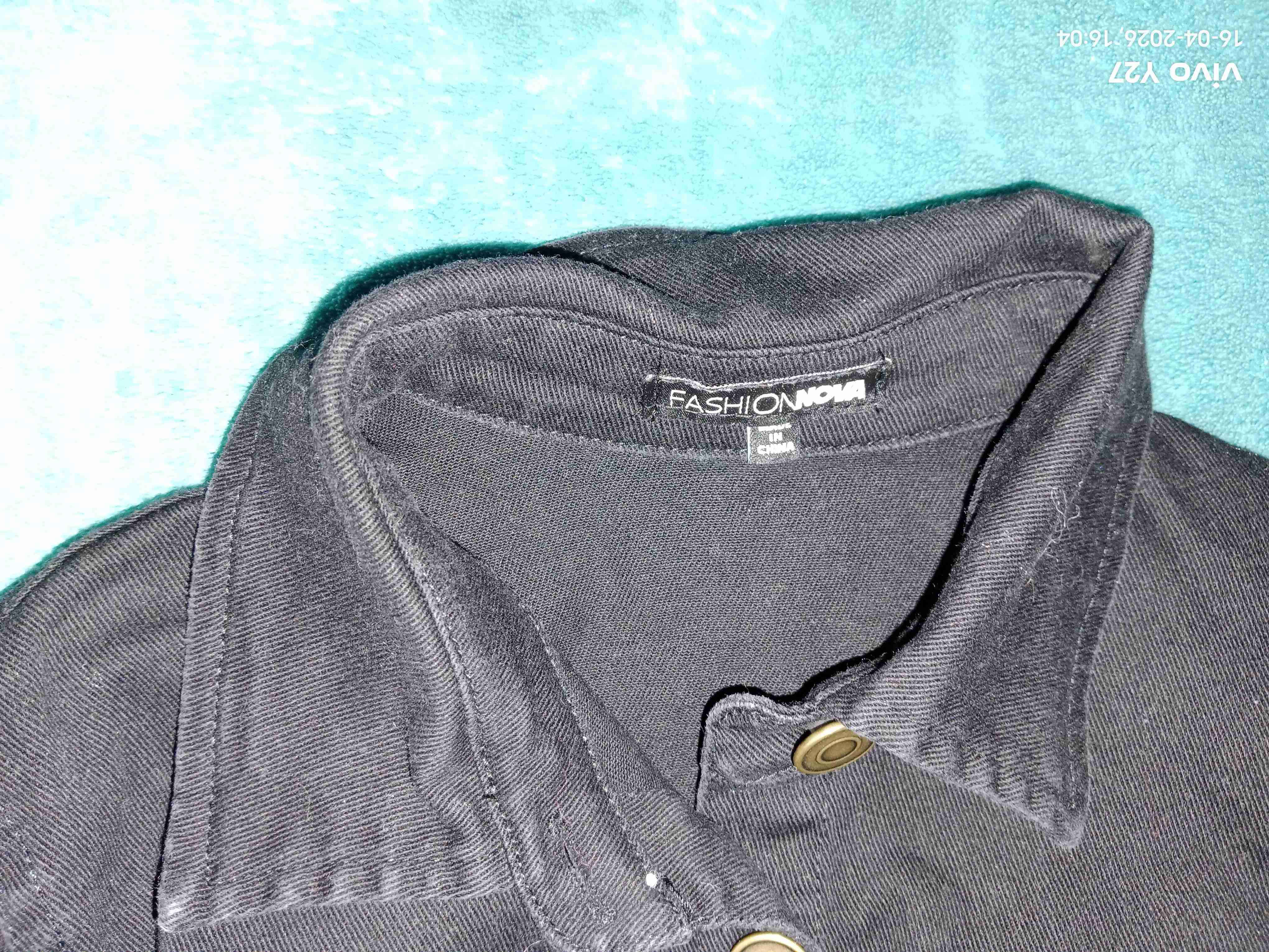 Vestido negro estilo camisa - miniatura 2