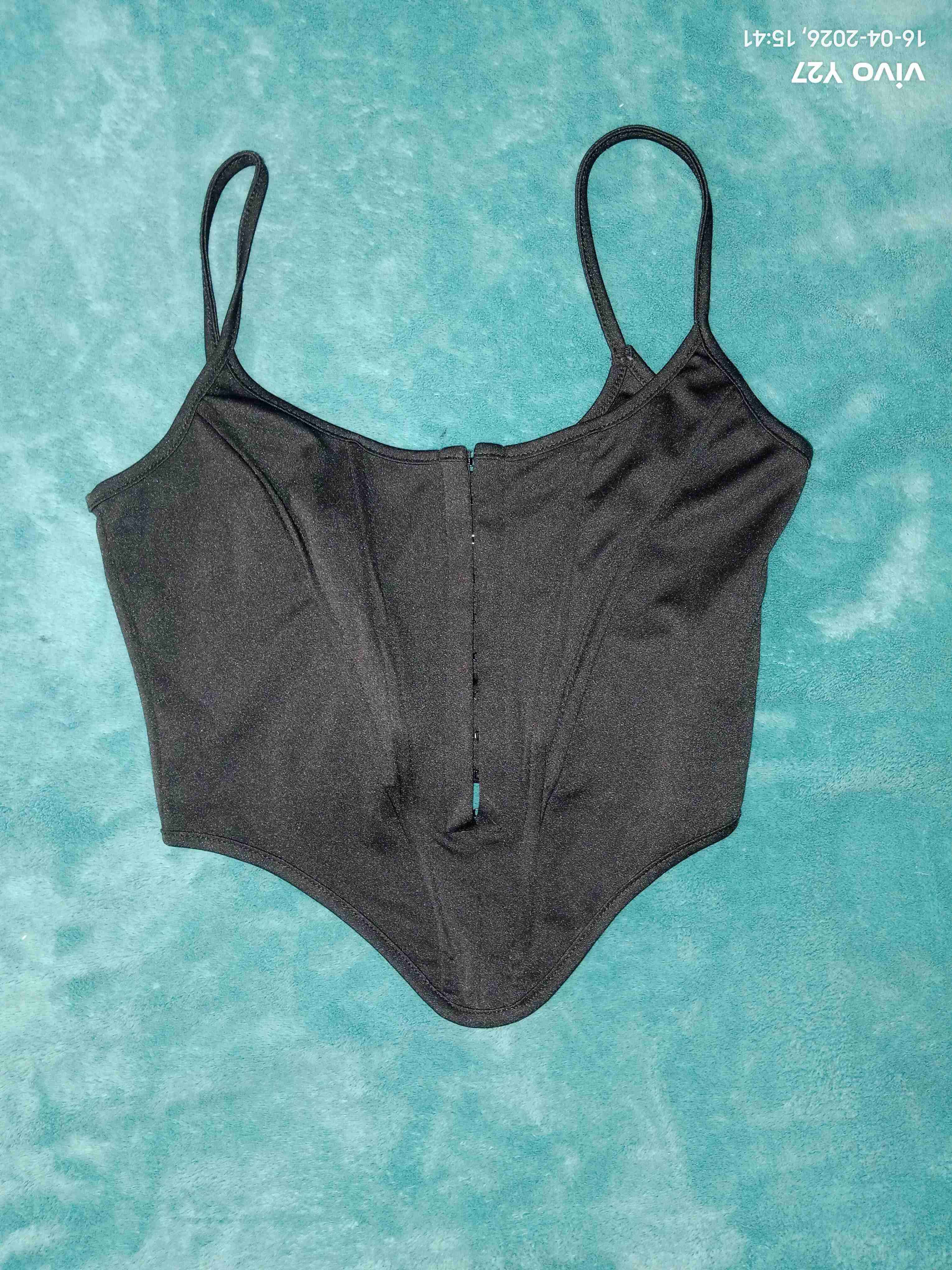Corset negro de tirantes - miniatura 1