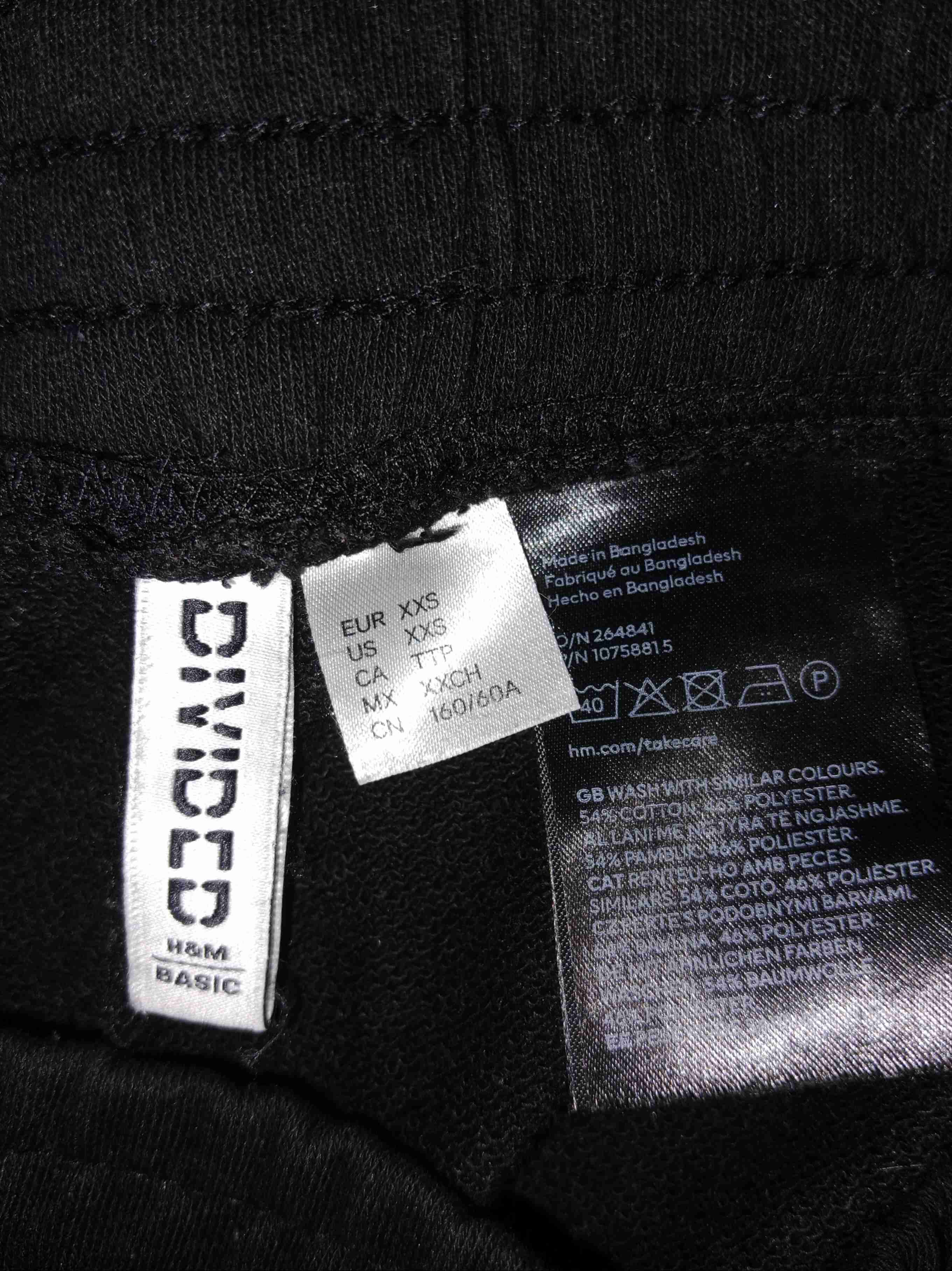 Shorts deportivos negros unisex - miniatura 2