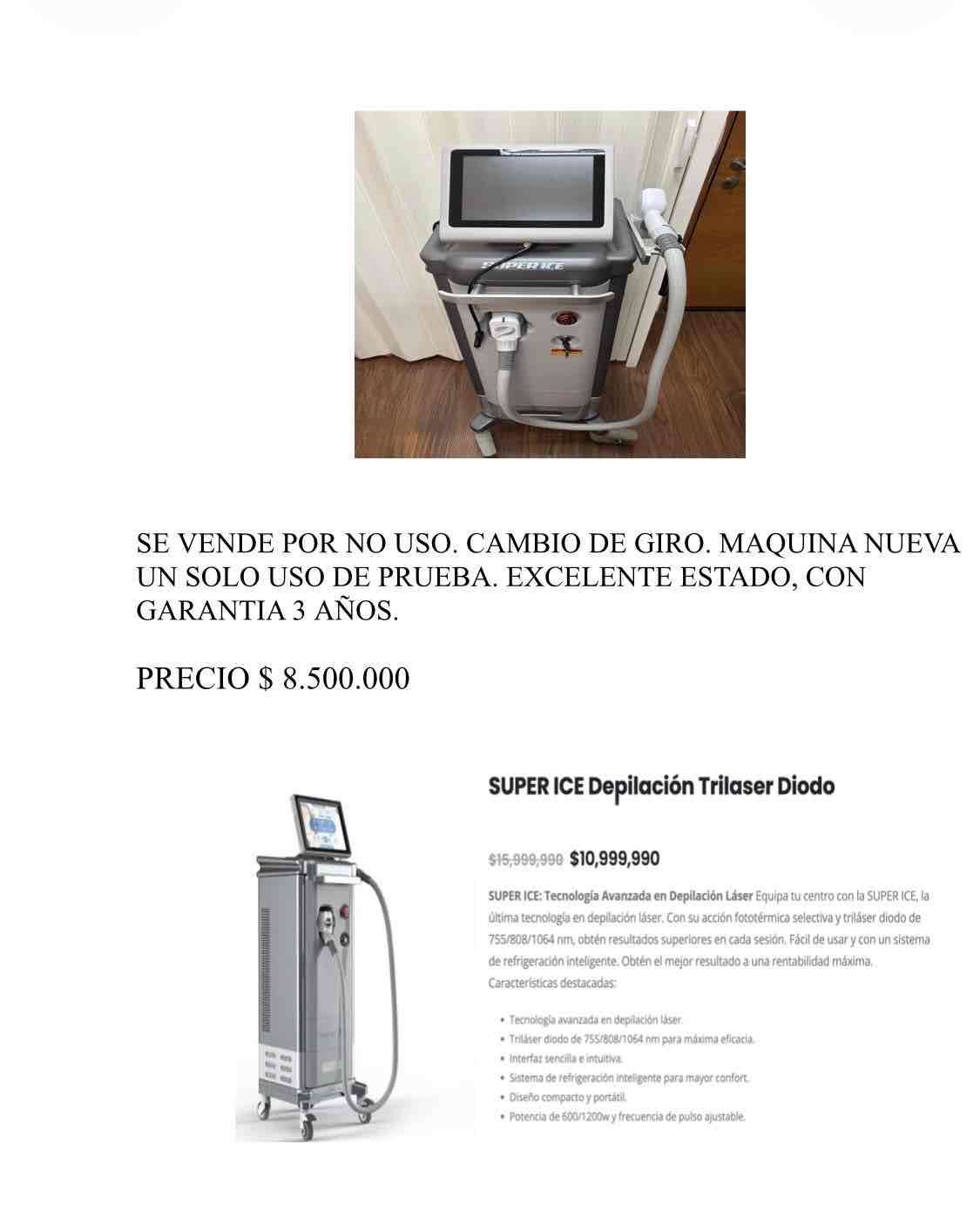 Máquina depilación láser SUPER ICE