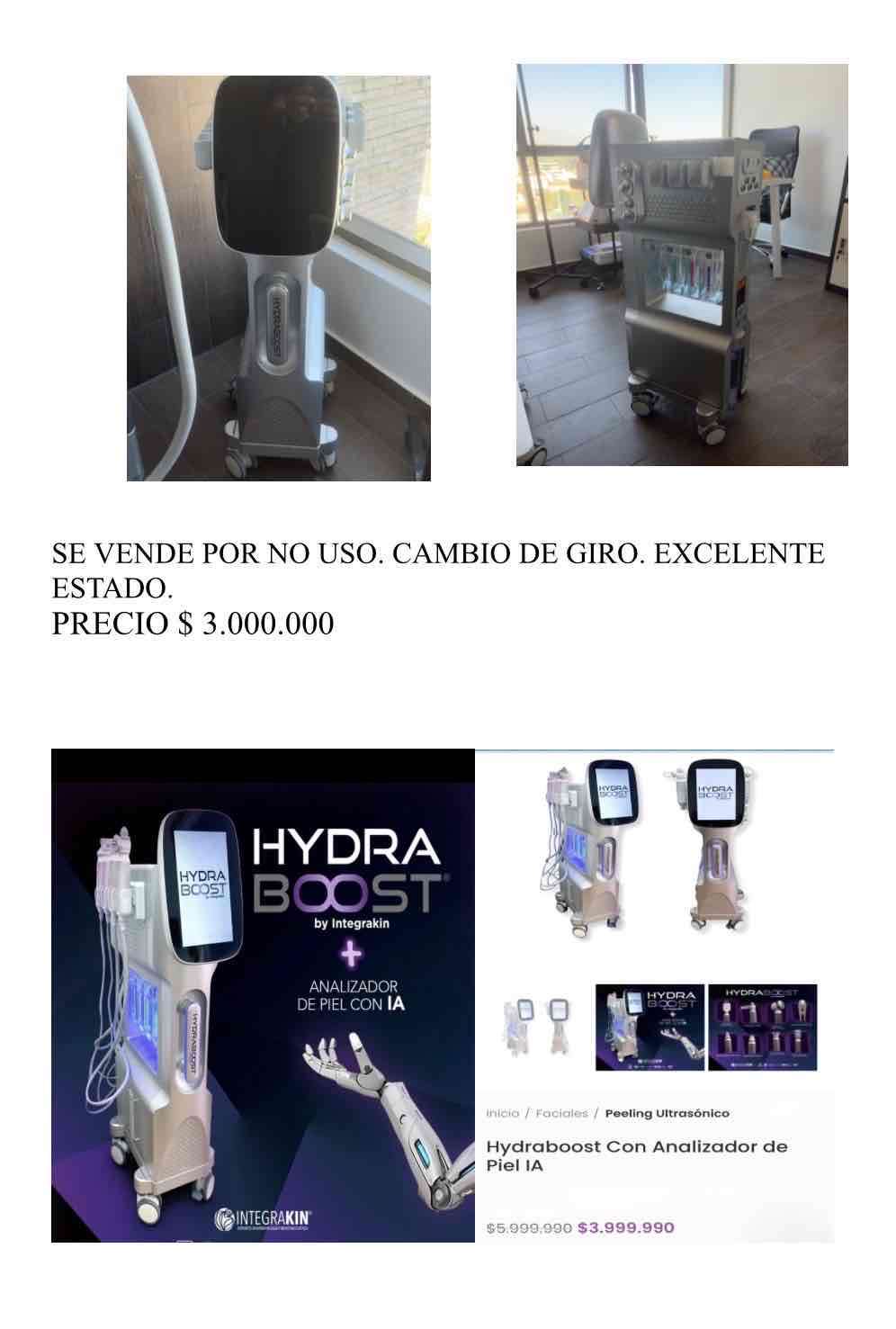 Maquina Hydra Boost en venta