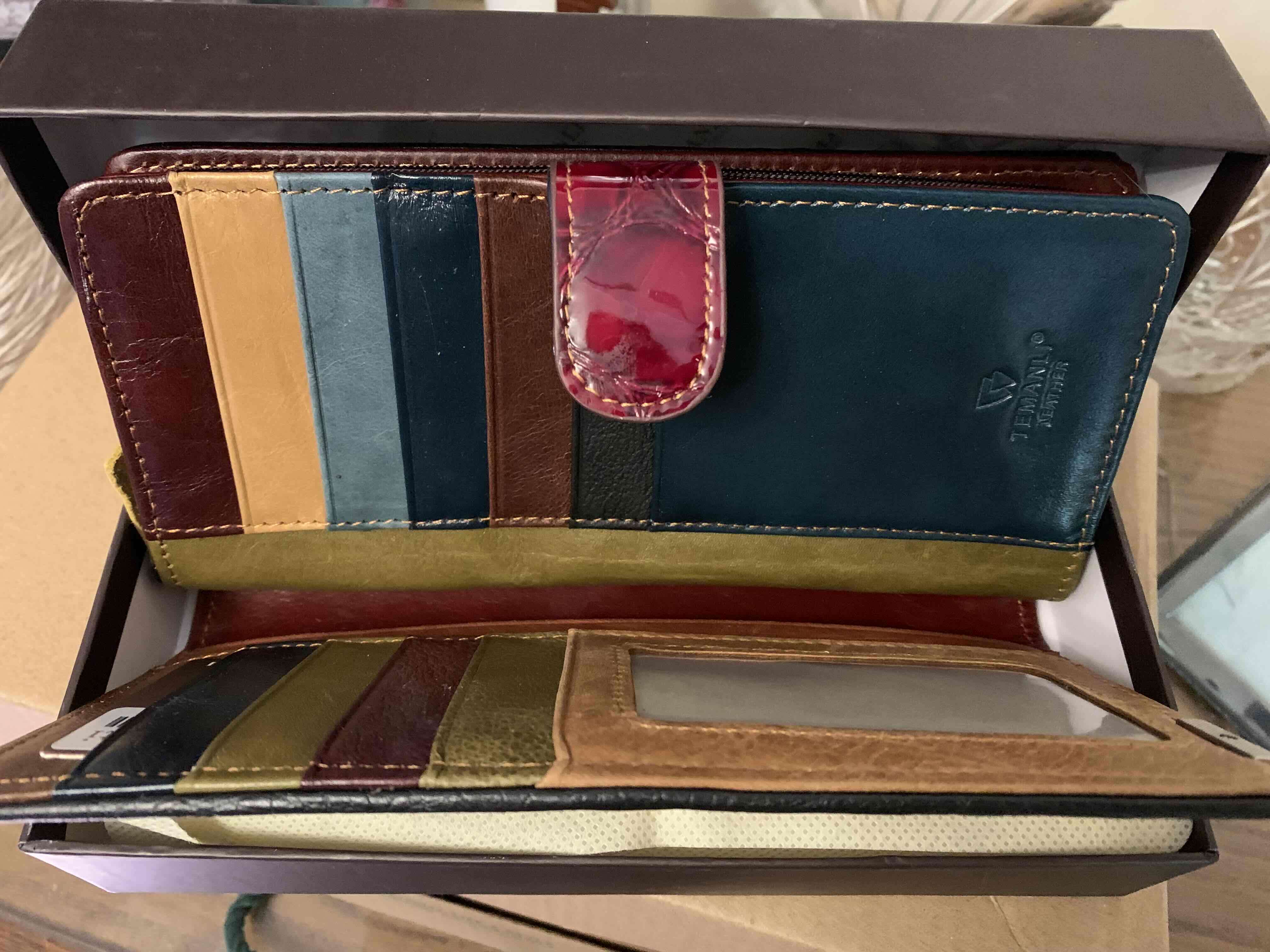 Billetera multicolor de cuero - miniatura 2