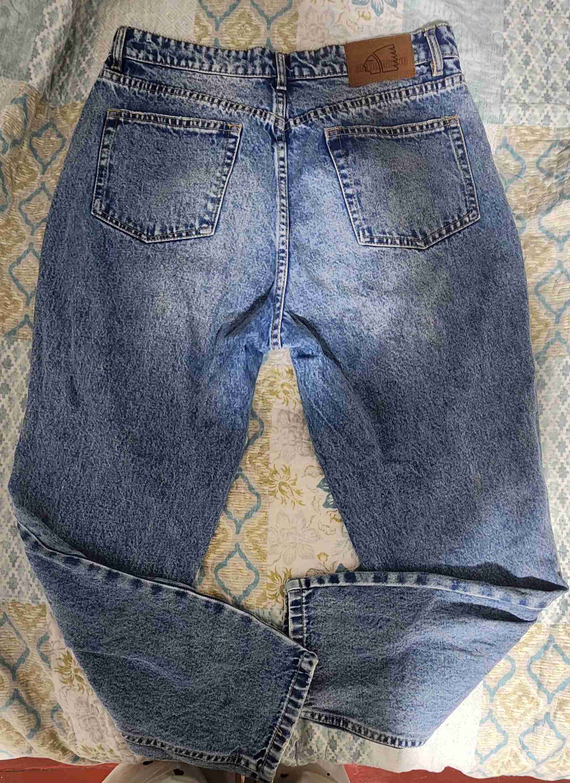 Jeans rectos azul desgastados - miniatura 2