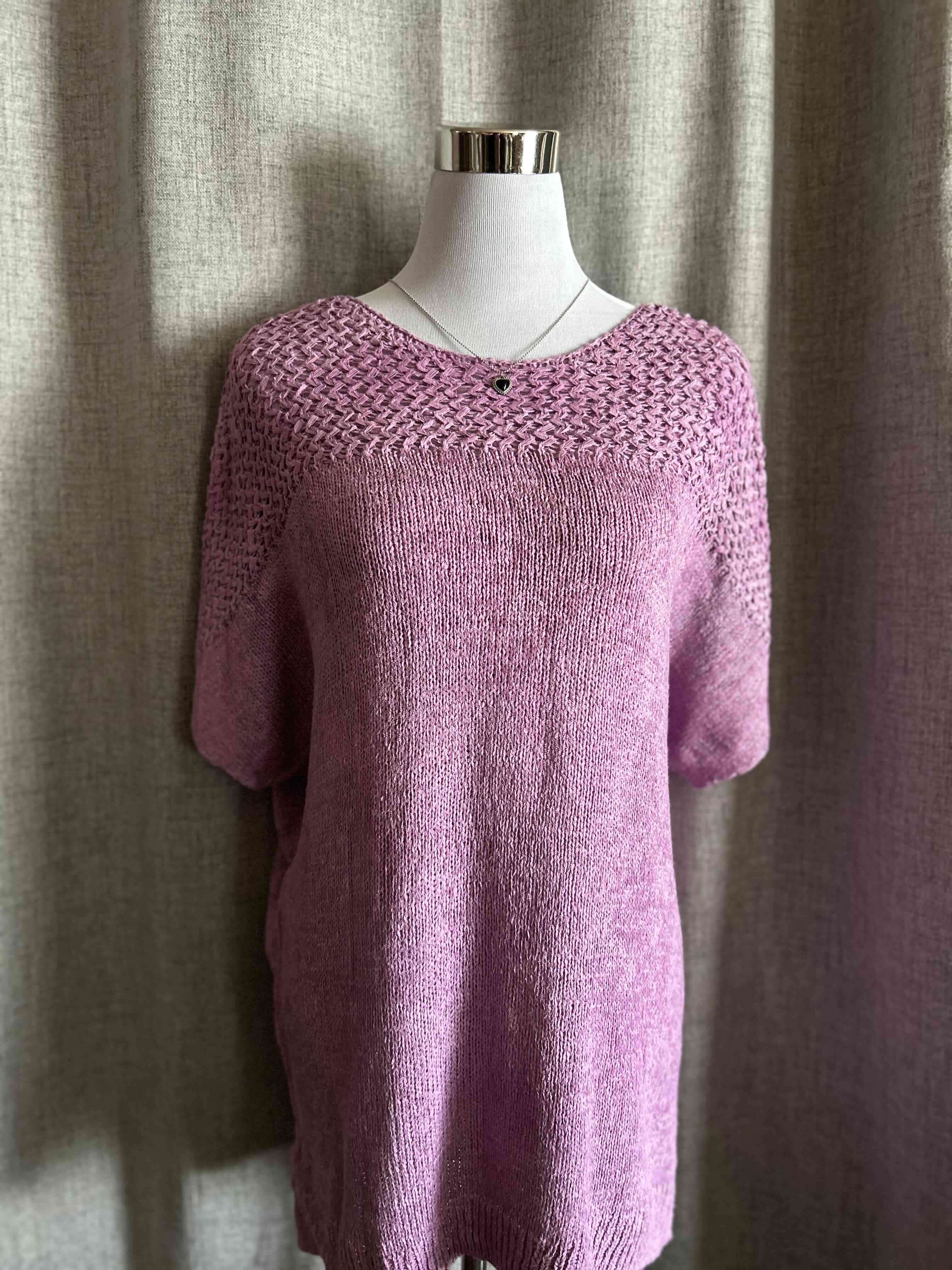 Suéter tejido morado