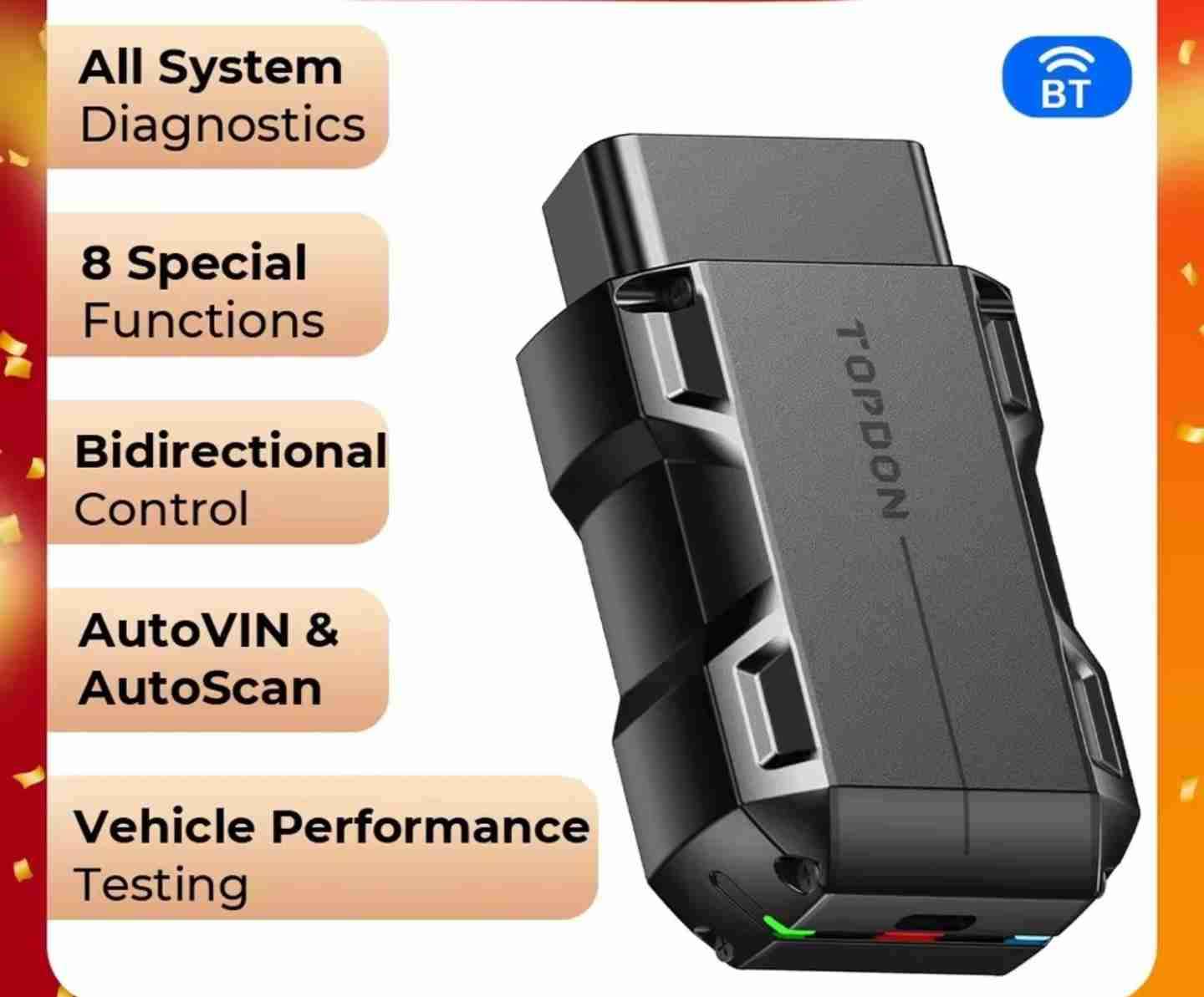 Escáner automotriz TOPDON Bluetooth - miniatura 1