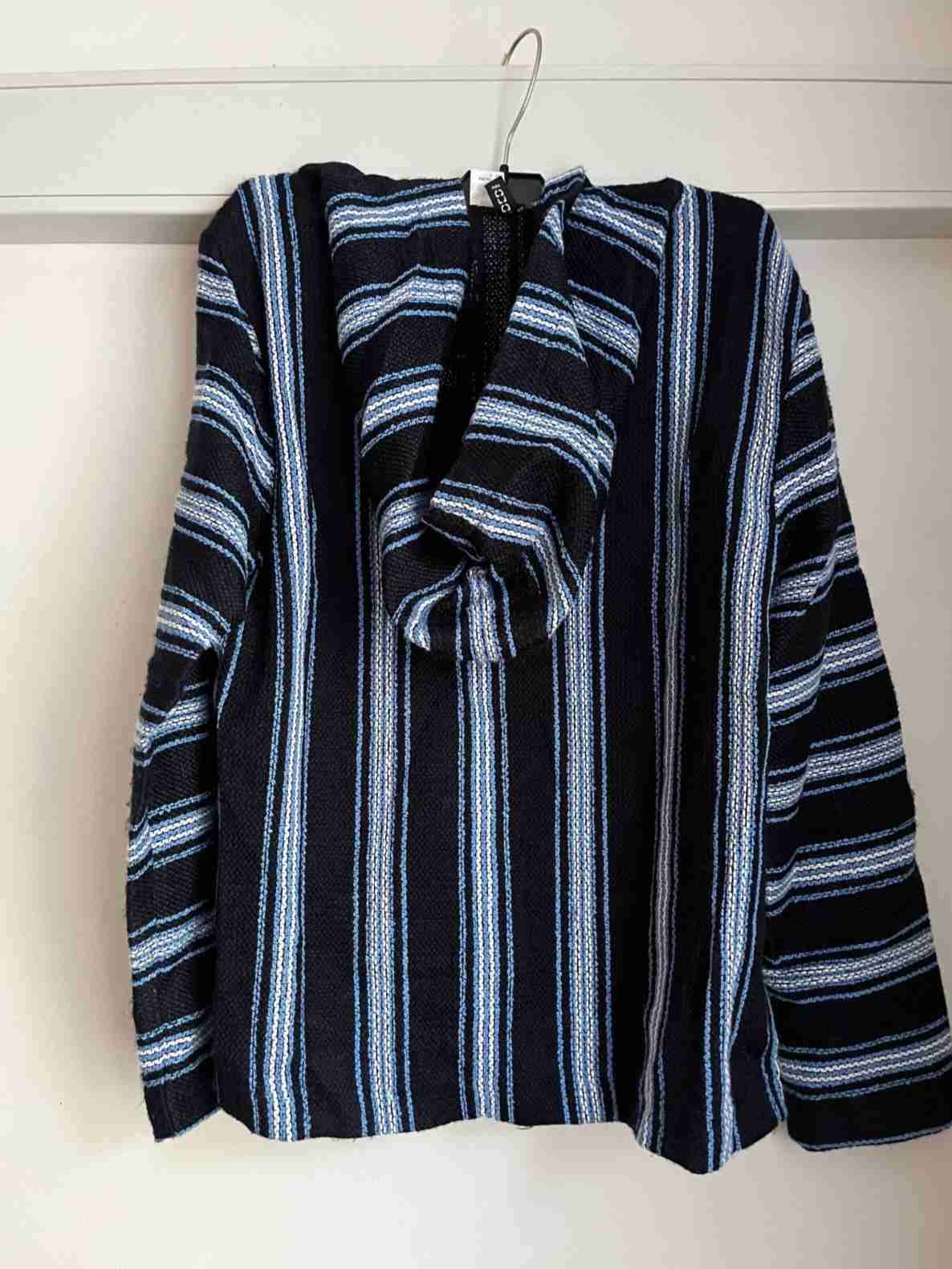 Polerón tejido rayado azul marino H&M talla xs 32 - miniatura 2