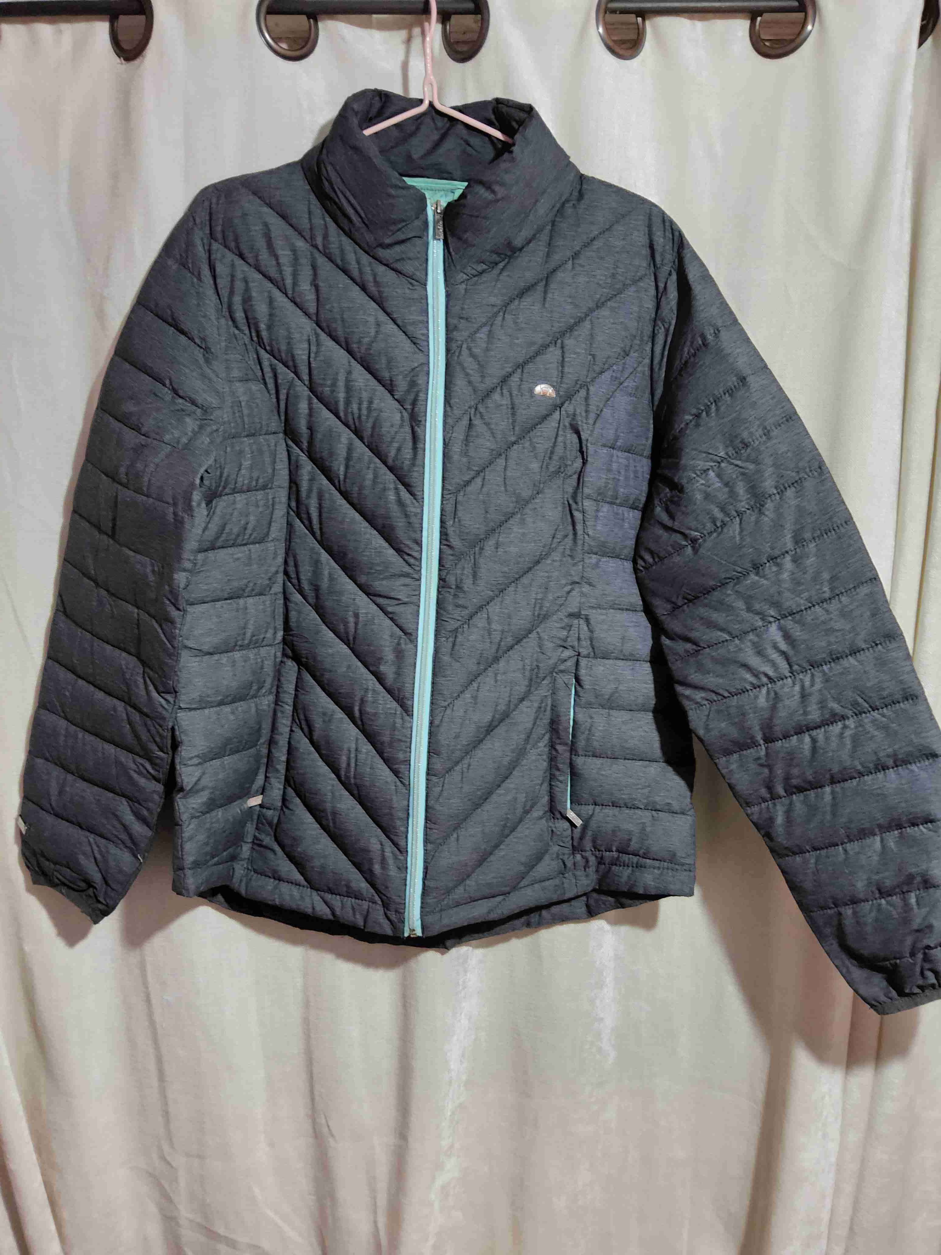 Chaqueta acolchada gris con cierre - miniatura 1