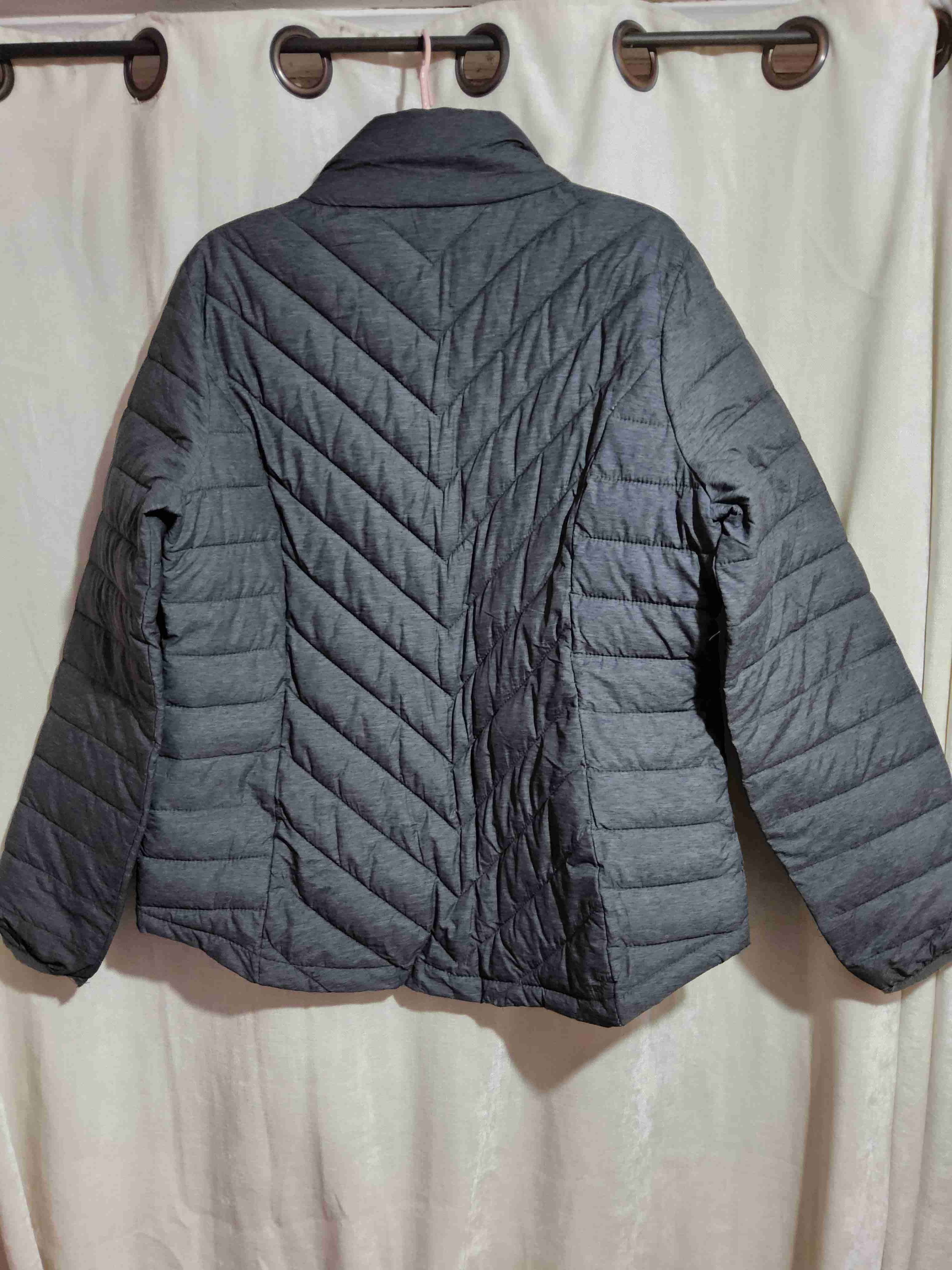 Chaqueta acolchada gris con cierre - miniatura 2