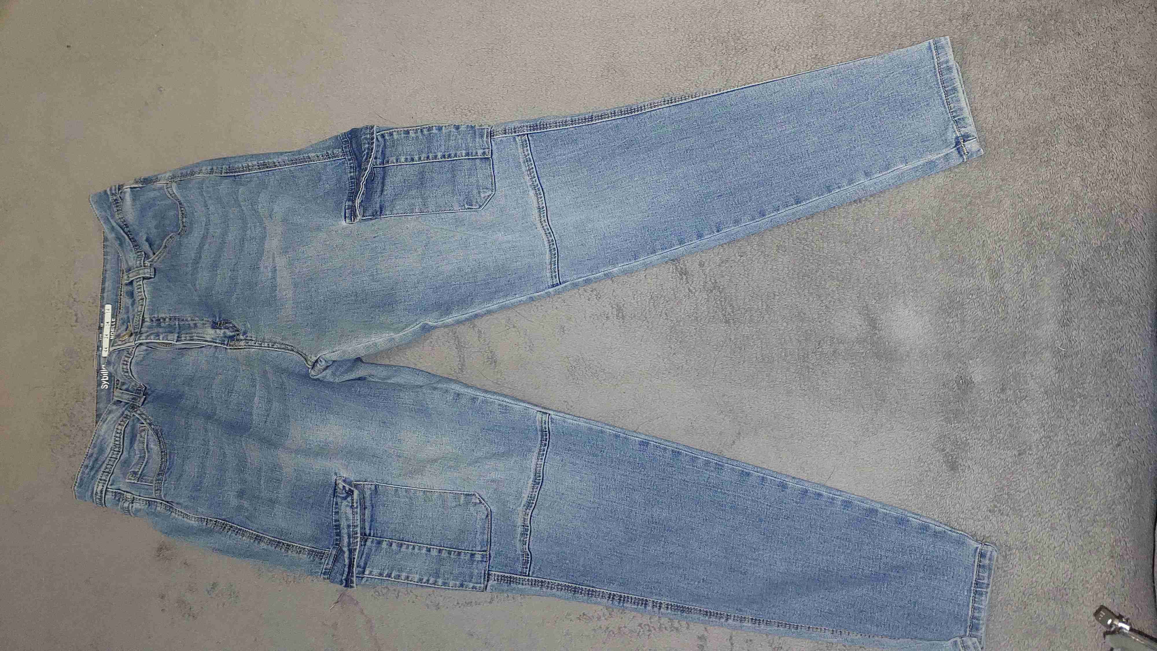 Jeans de cargo azul claro - miniatura 1