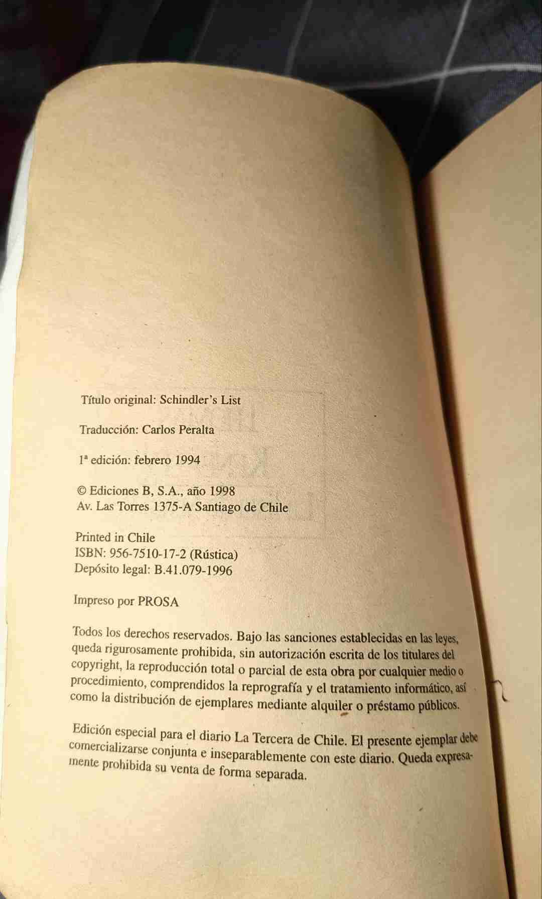 Libro La lista de Schindler - miniatura 2