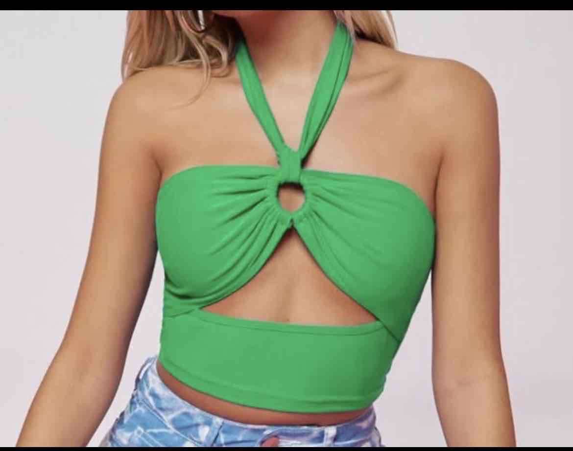 Top  verde de gamuza - miniatura 3