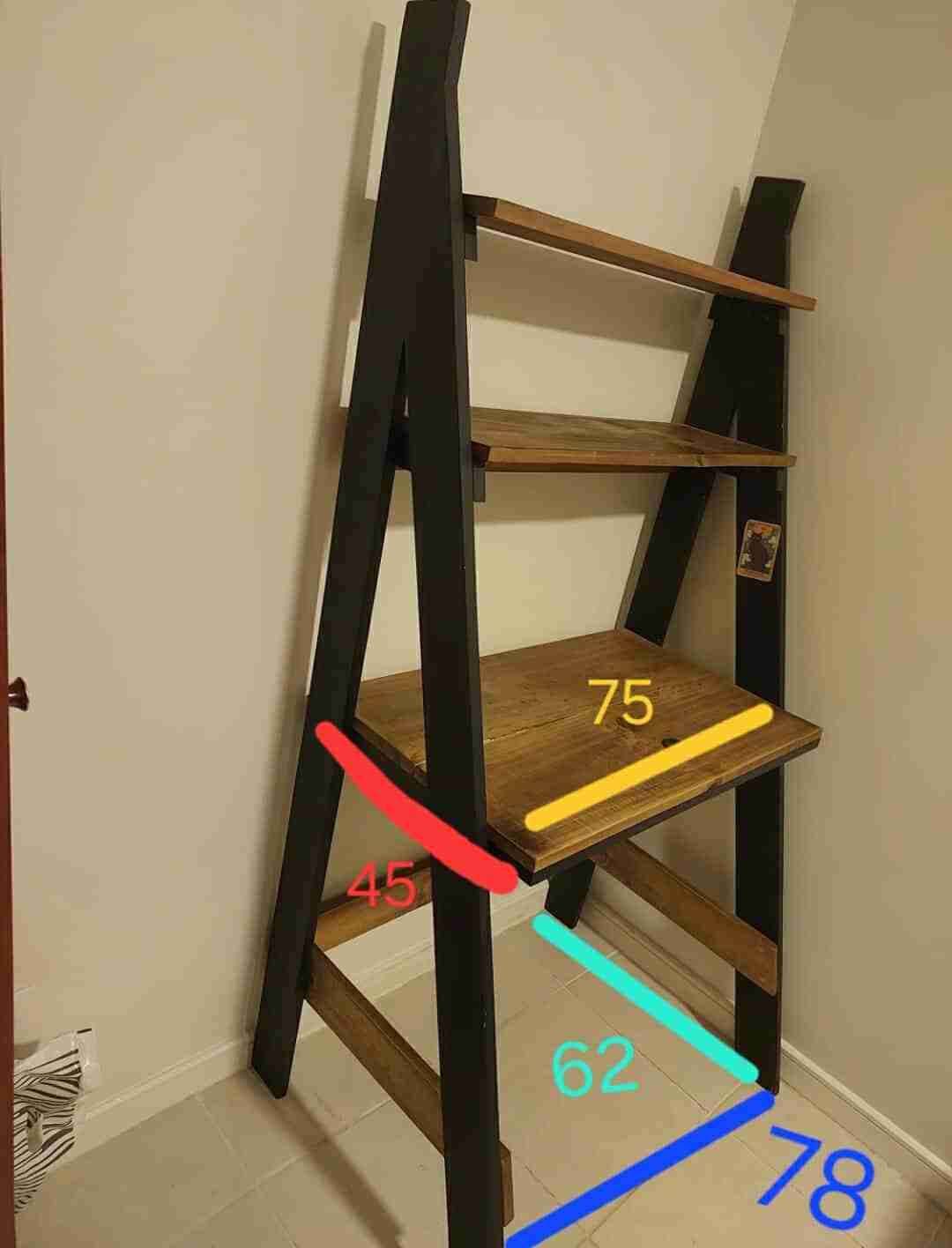 Escritorio de madera con repisas - miniatura 3