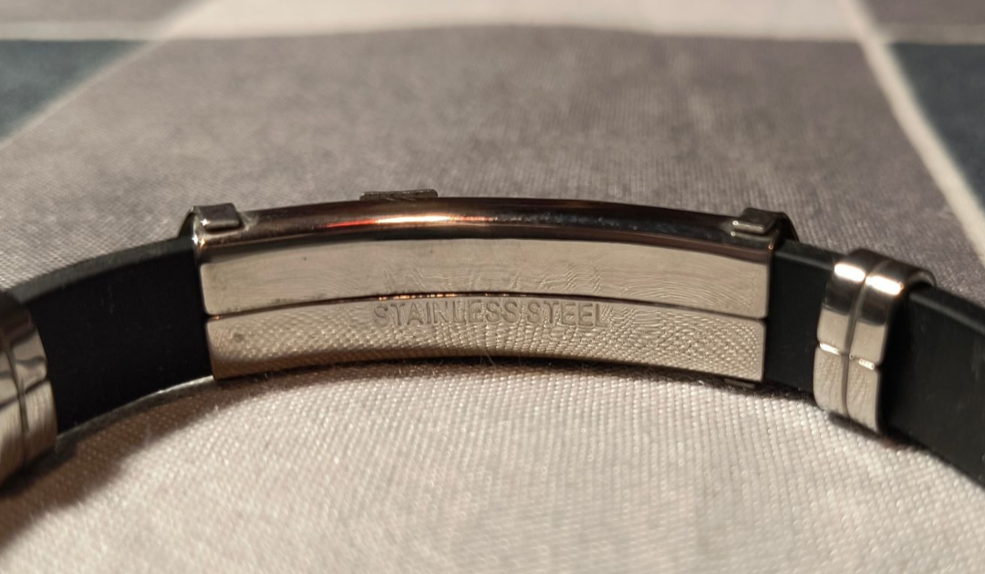 Pulsera diseño de cruz acero inoxidable. - miniatura 5