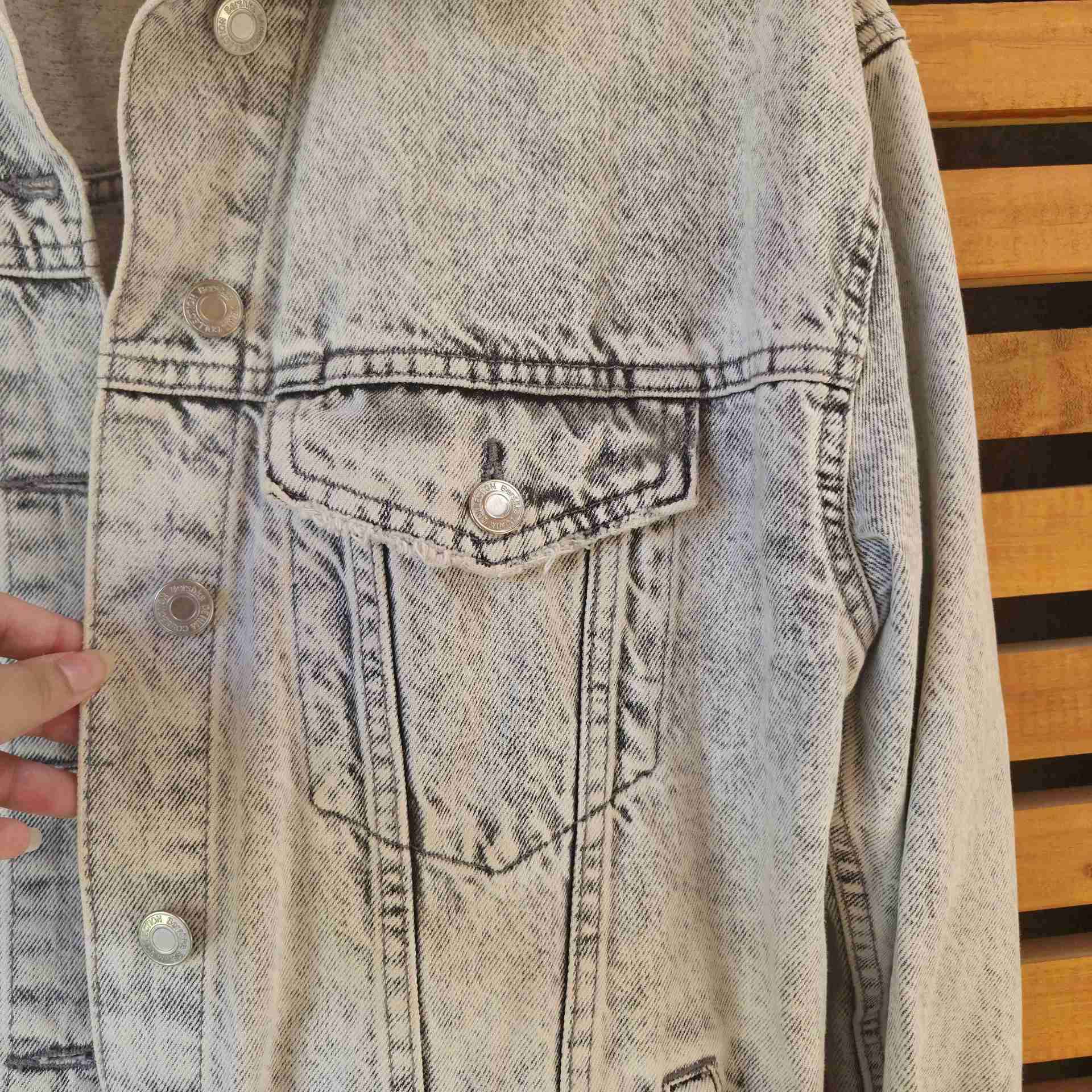 Chaqueta gris XS oversized unisex - miniatura 2