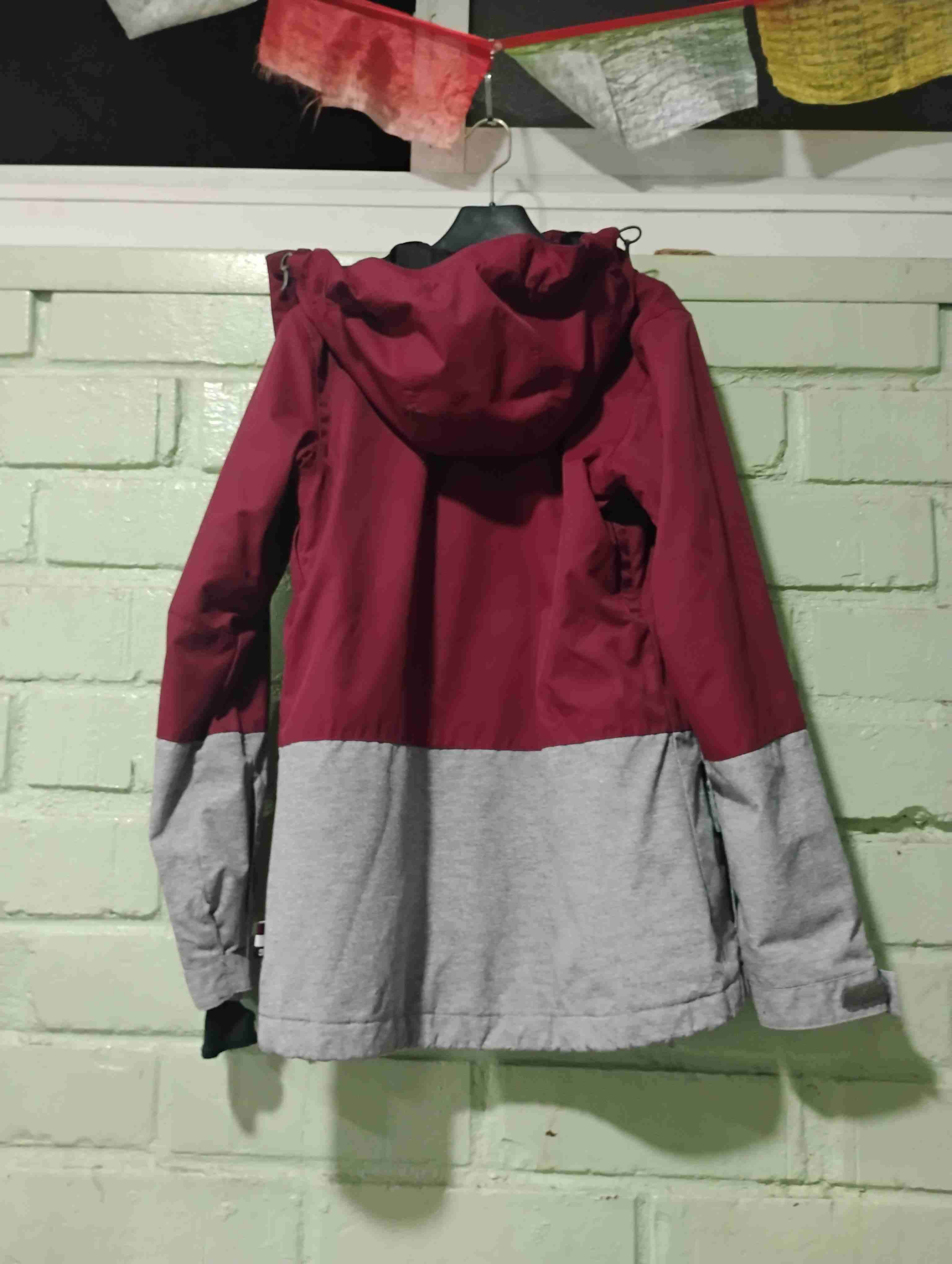 Chaqueta impermeable burdeos - miniatura 4