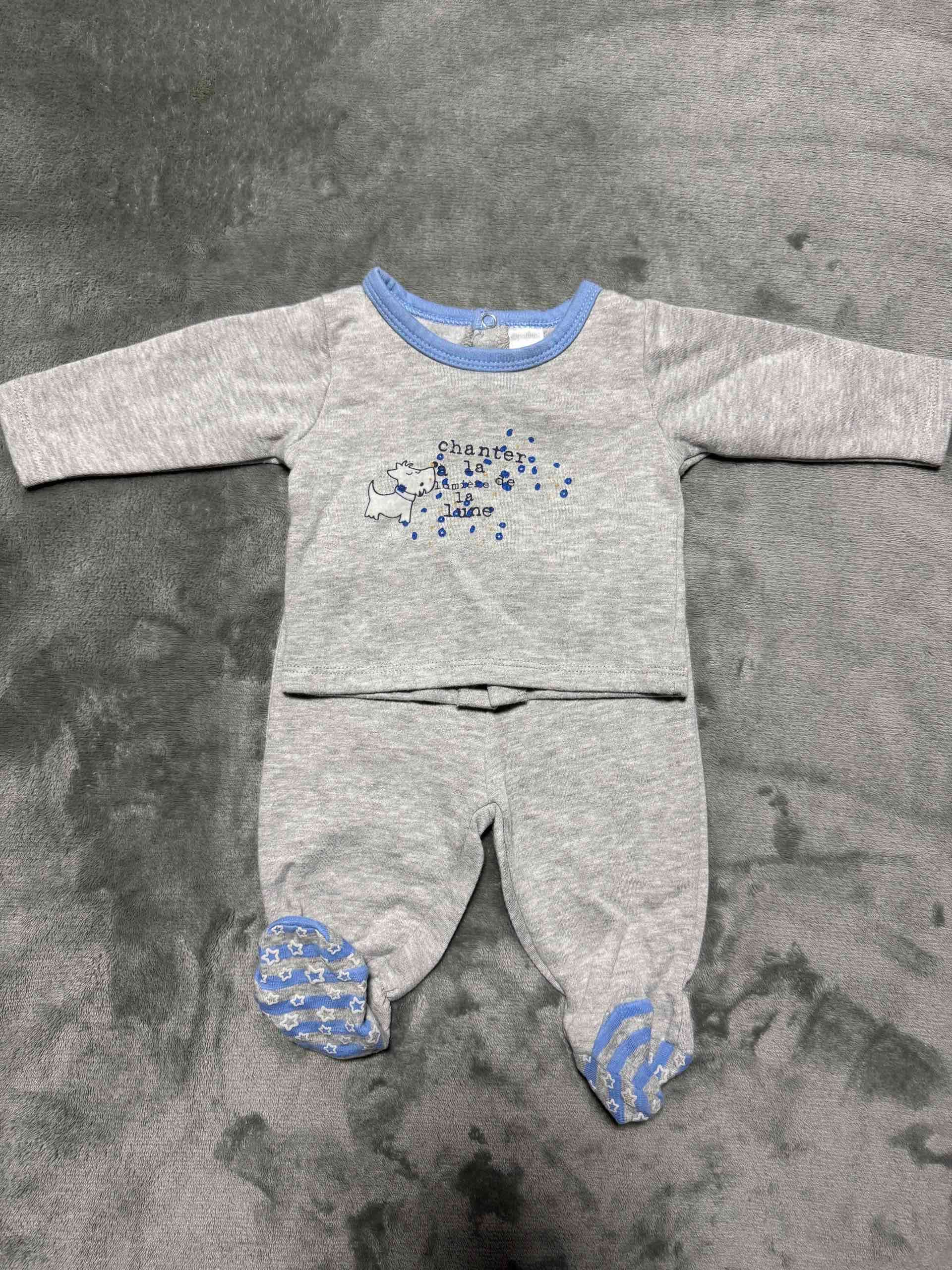 Pijama gris de bebé - miniatura 4