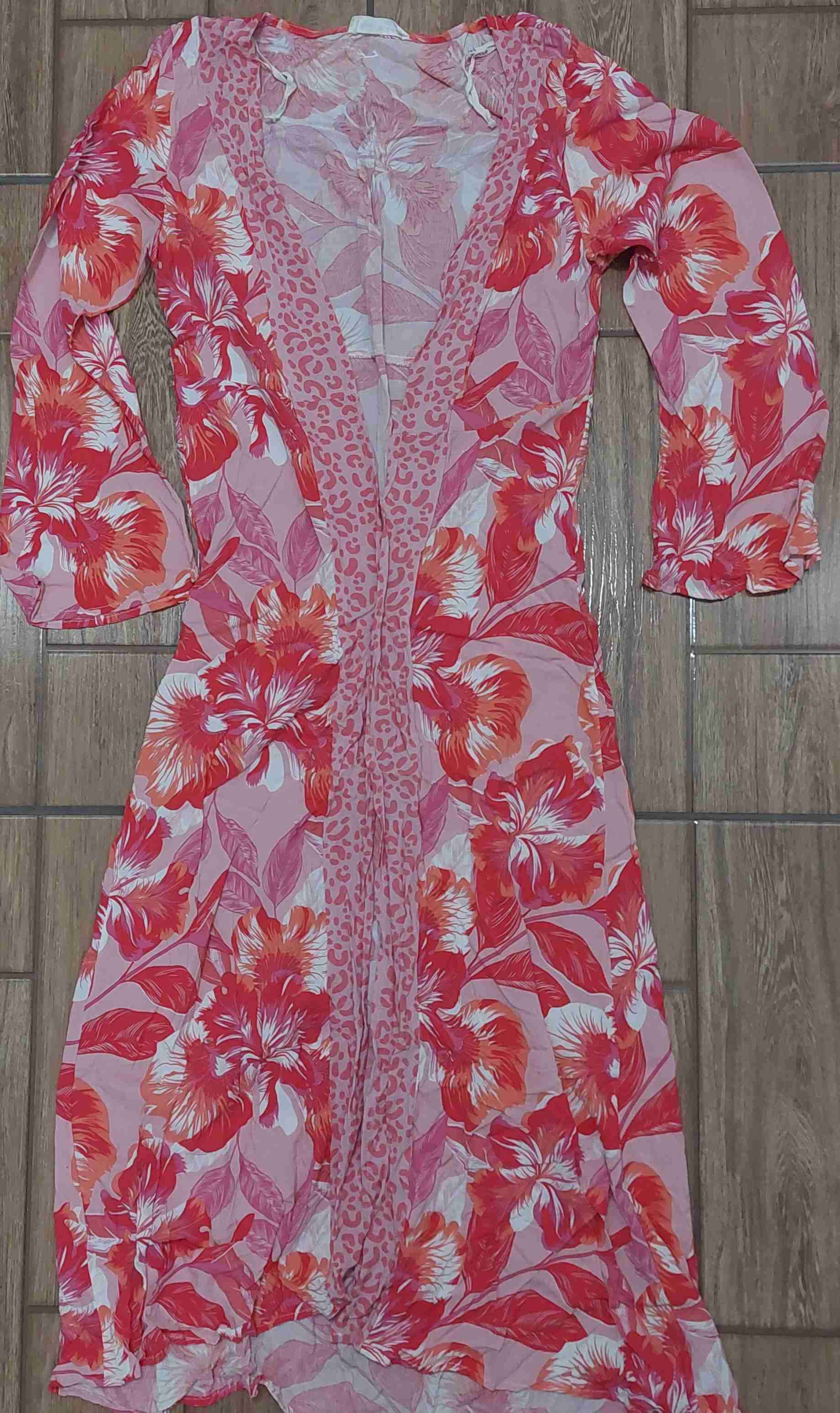 Tapadito floral rojo y rosado - miniatura 1