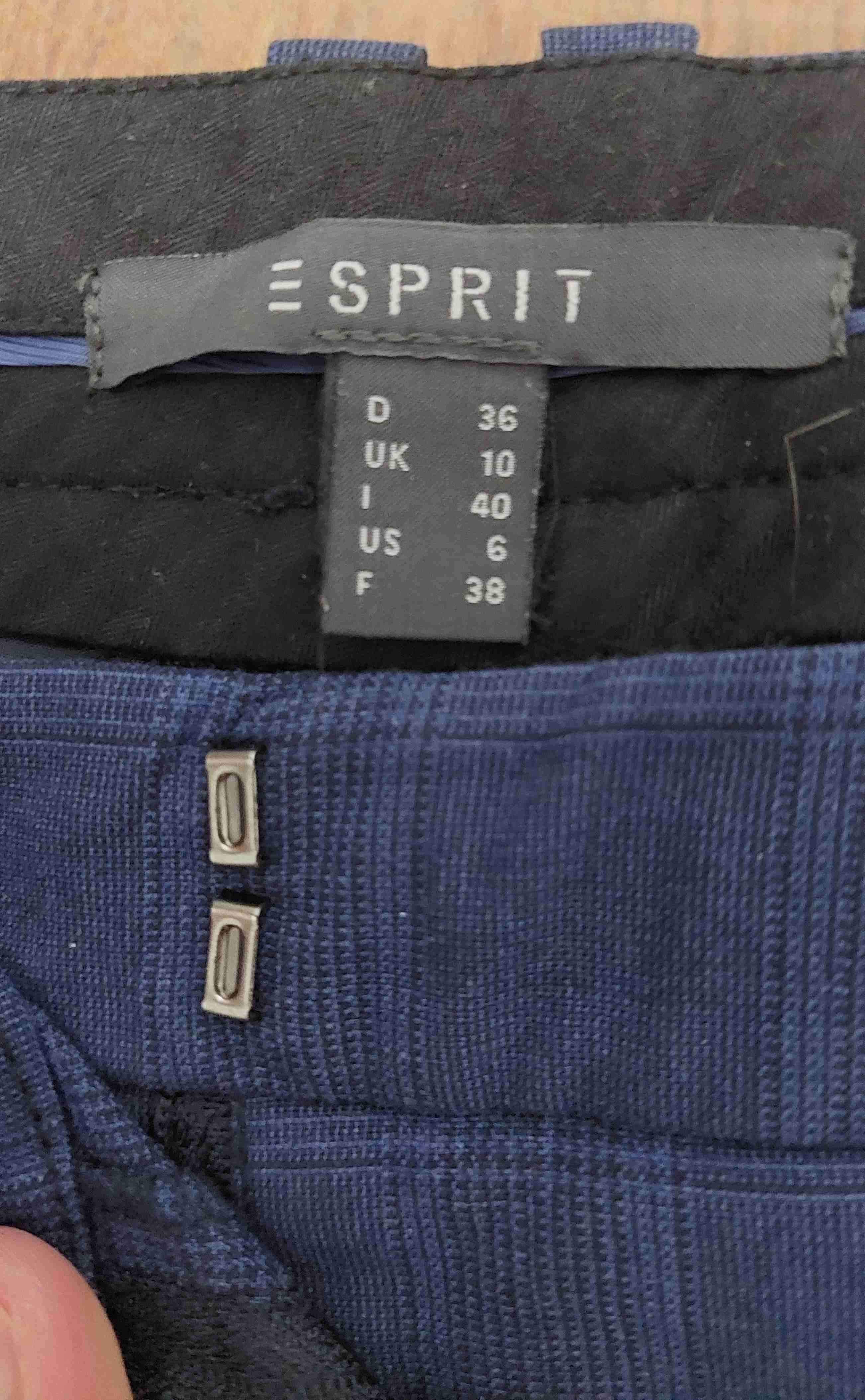 Pantalones de vestir azul Esprit - miniatura 2