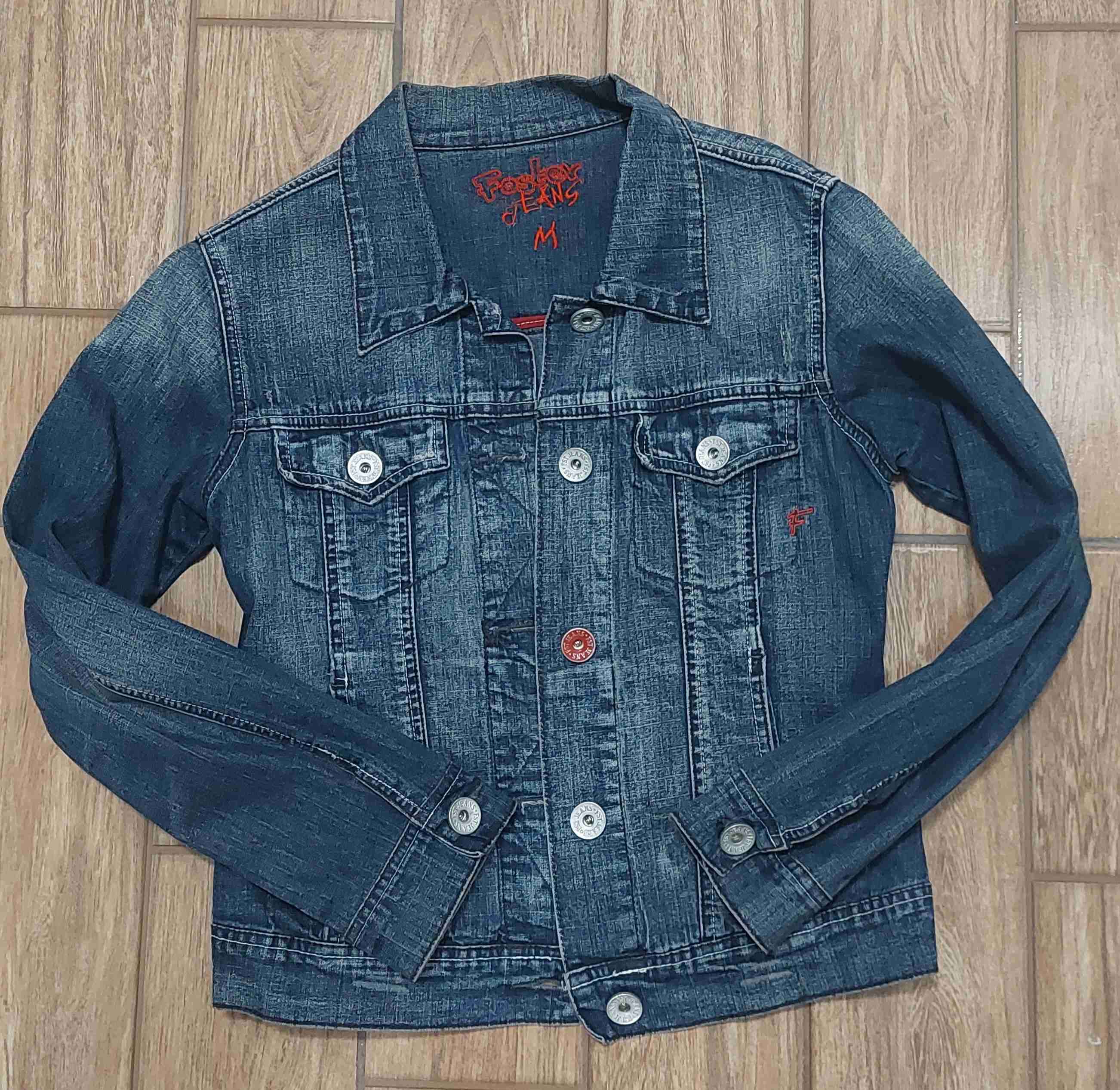 Chaqueta de mezclilla azul - miniatura 1