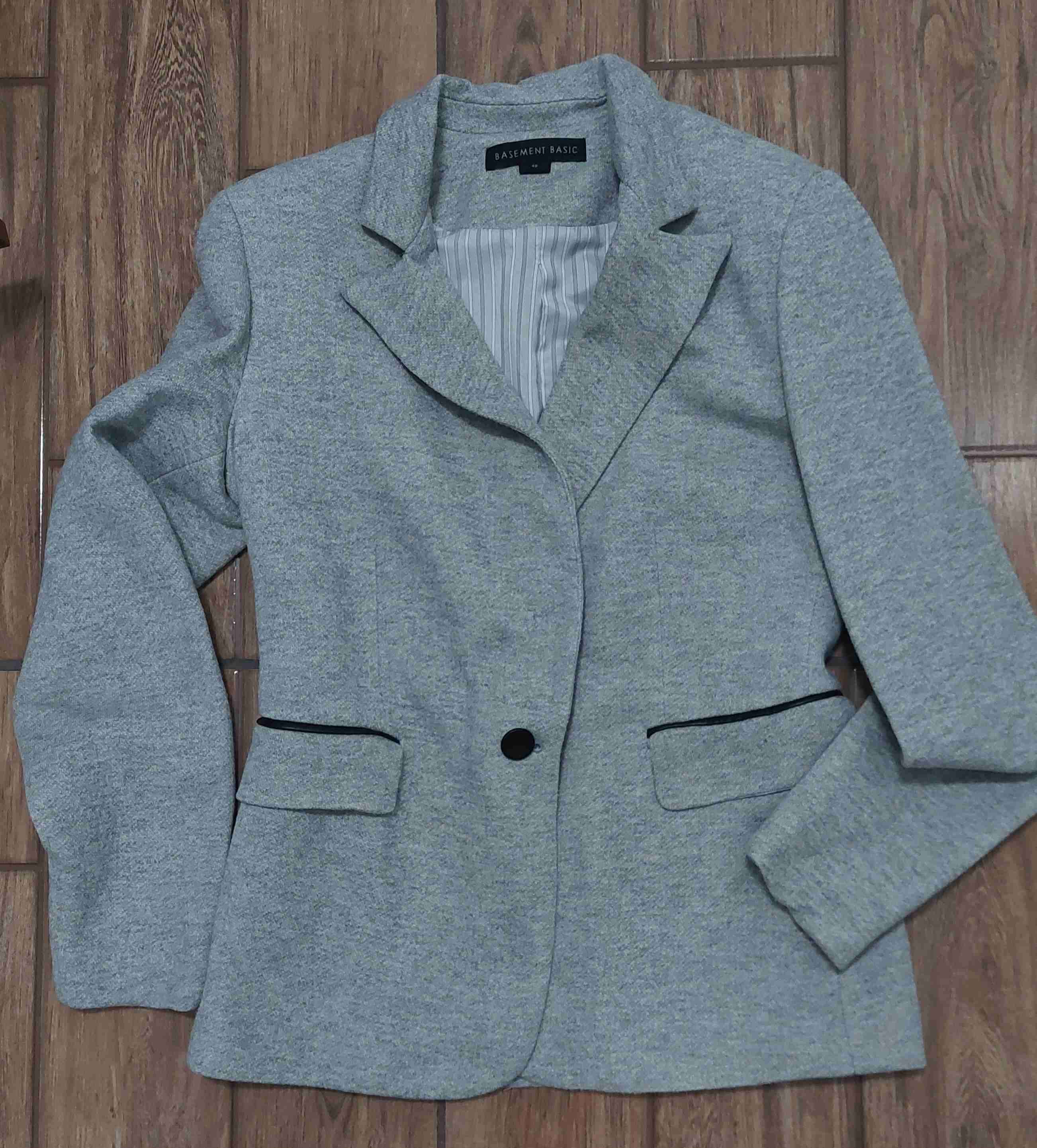 Blazer gris Basement Basic - miniatura 1