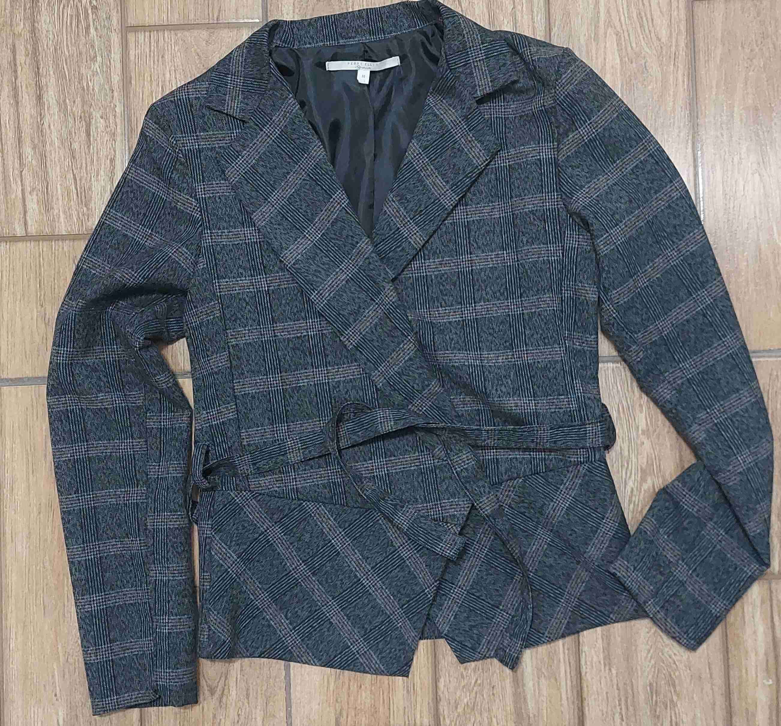 Blazer a cuadros gris oscuro - miniatura 1