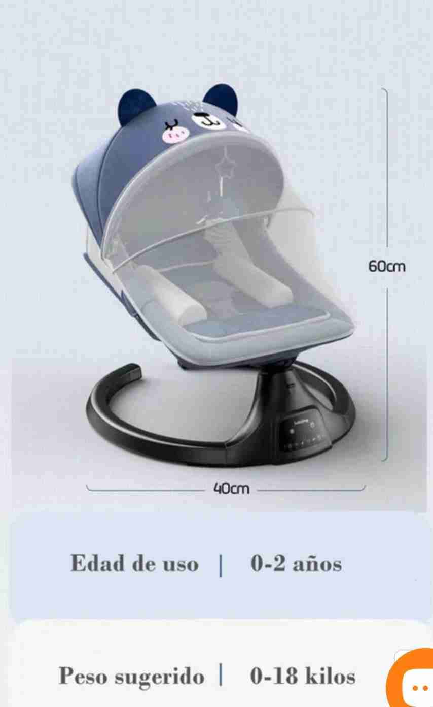 Silla mecedora para bebés azul - miniatura 1