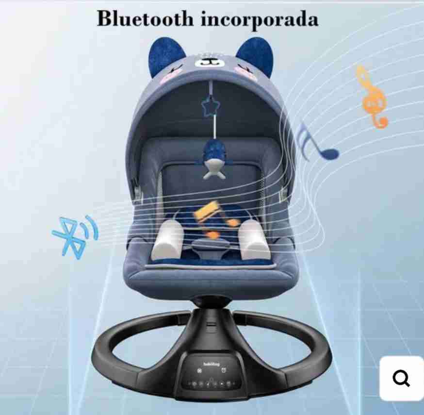 Silla mecedora para bebés azul - miniatura 2