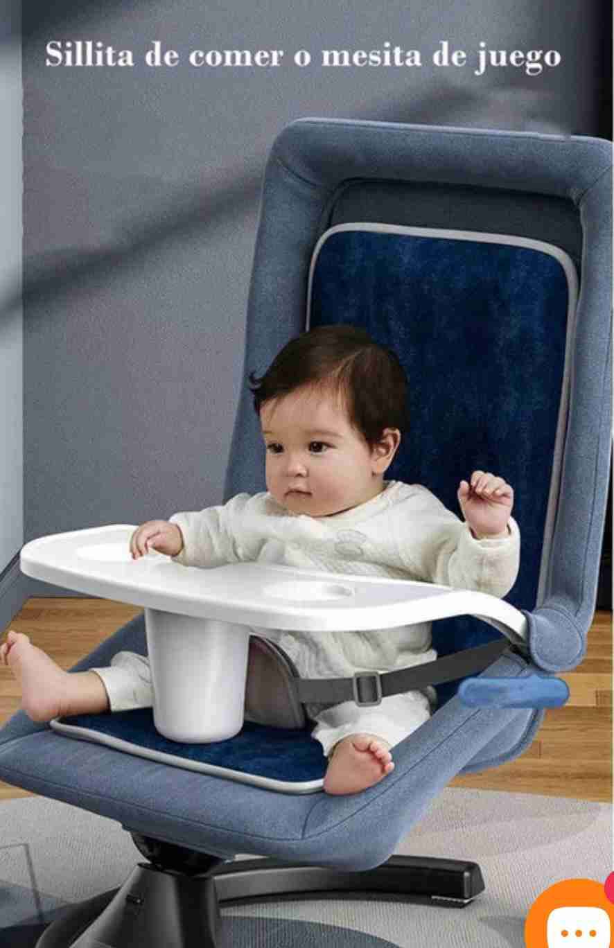 Silla mecedora para bebés azul - miniatura 3