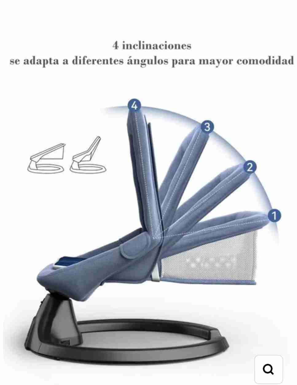 Silla mecedora para bebés azul - miniatura 4