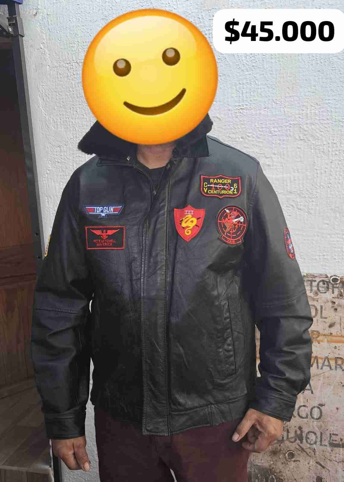 Chaqueta Top Gun negra con parches - miniatura 1