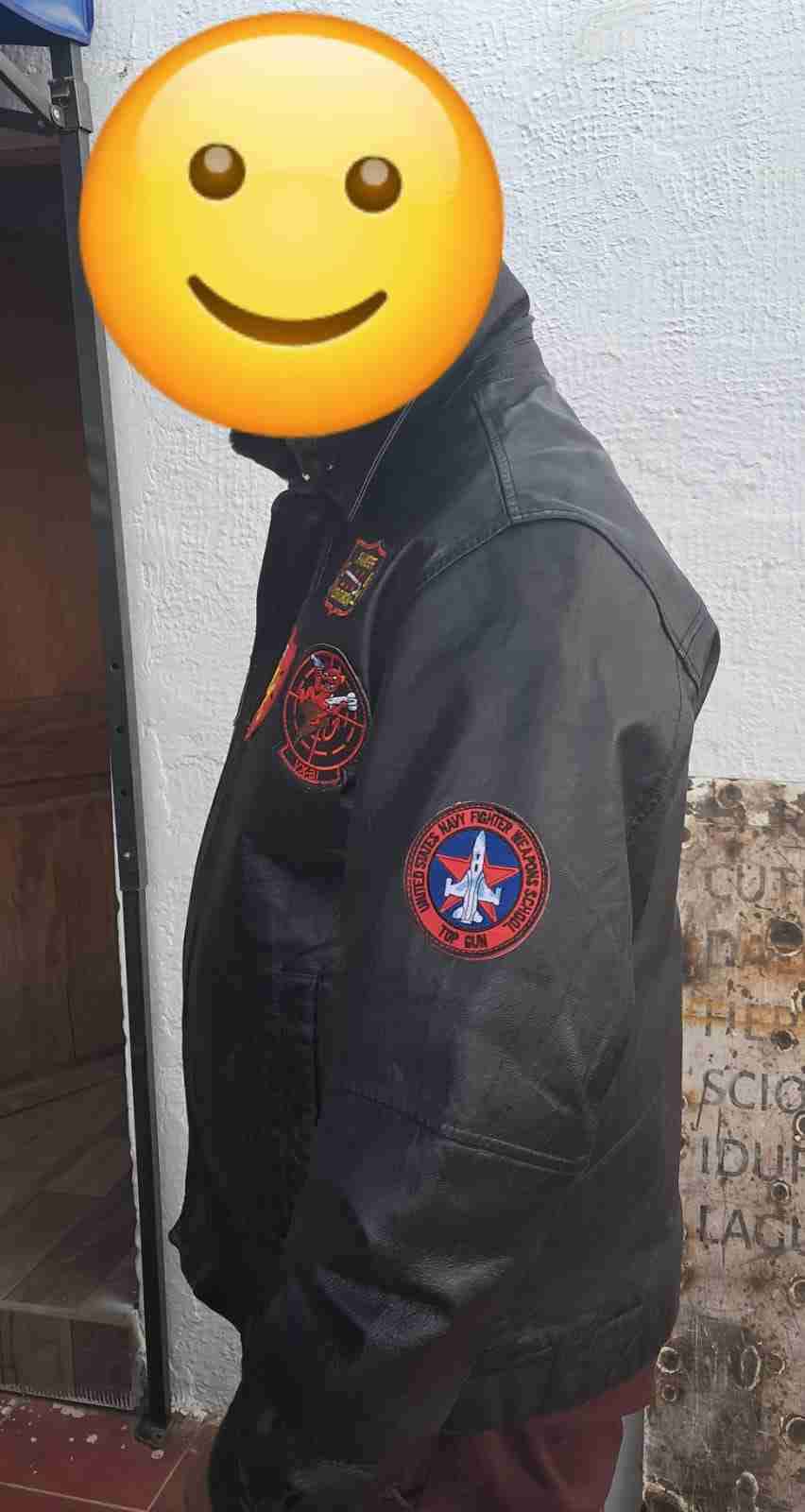 Chaqueta Top Gun negra con parches - miniatura 2