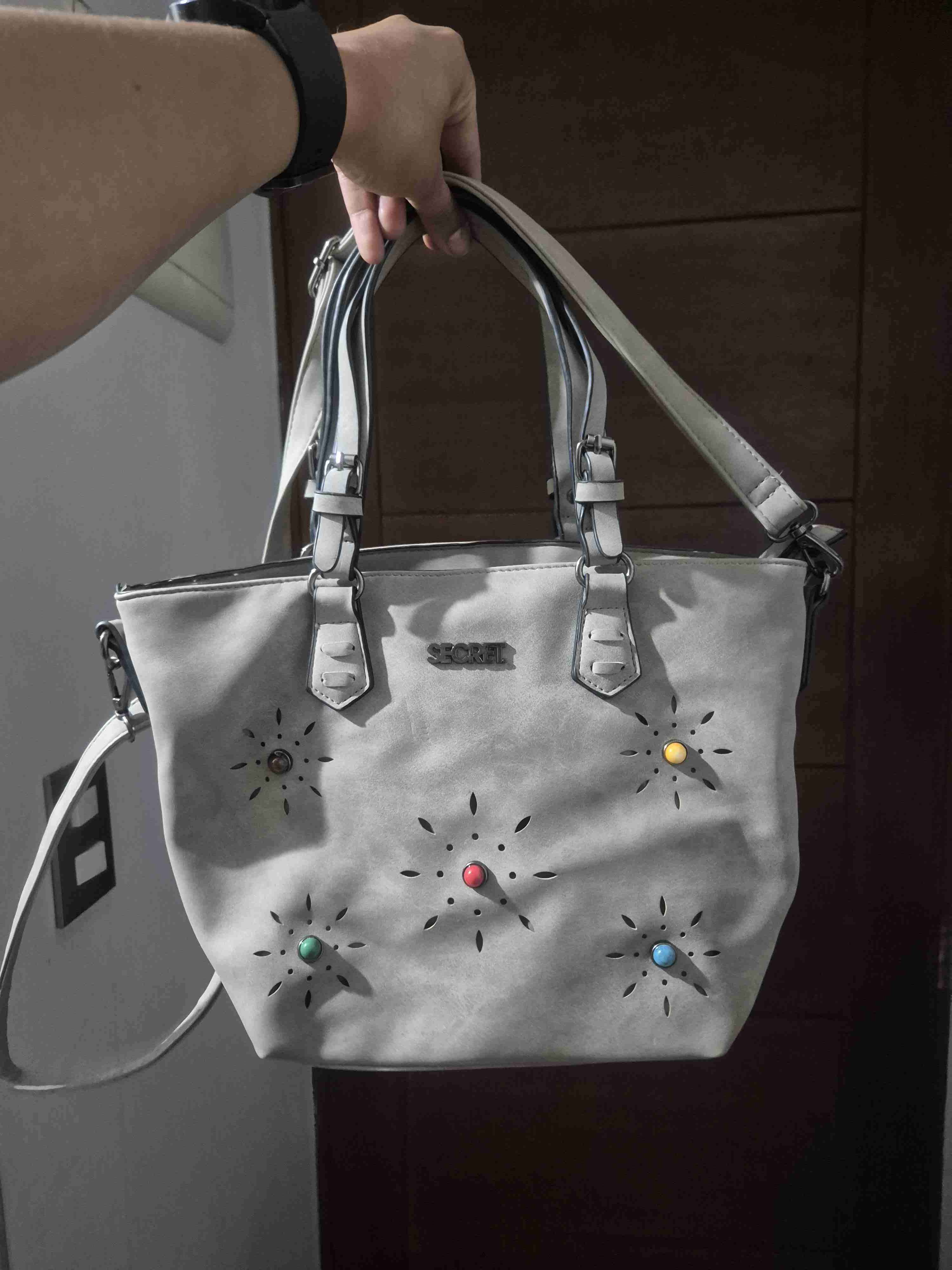 Cartera gris Secret con detalles coloridos - miniatura 1