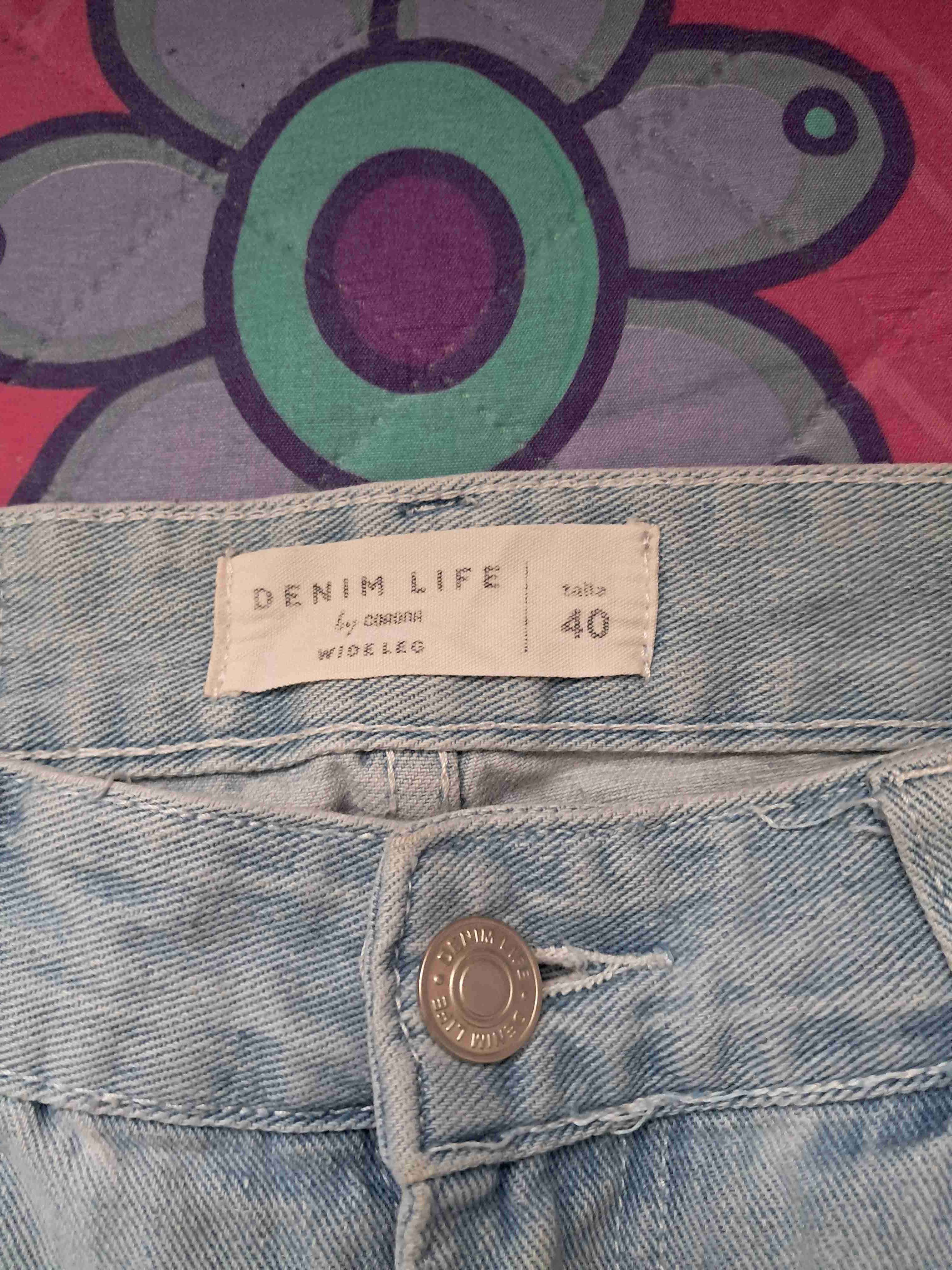Pantalón cargo denim celeste - miniatura 2