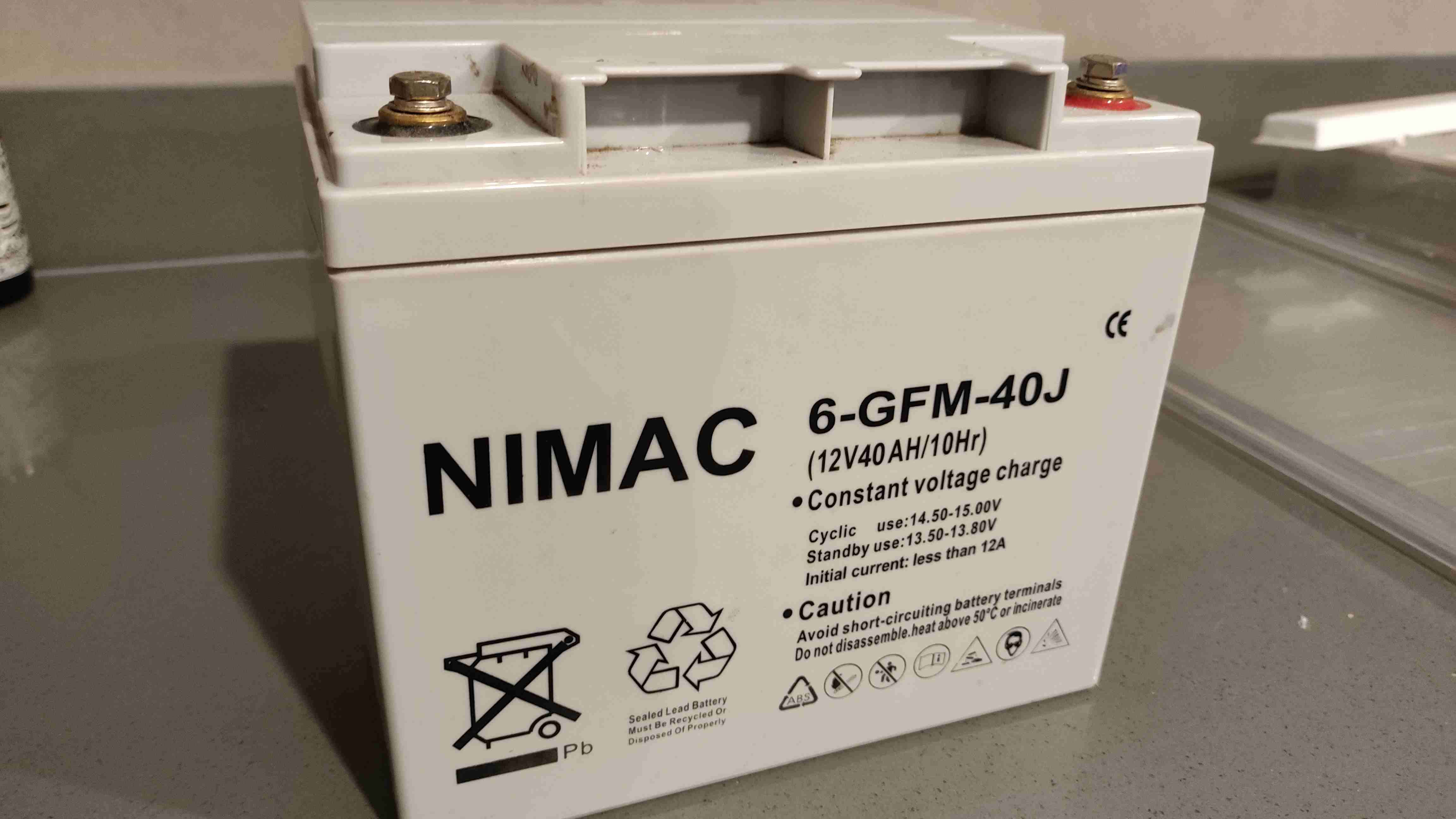 Batería NIMAC 6-GFM-40J 12V 40Ah Gel