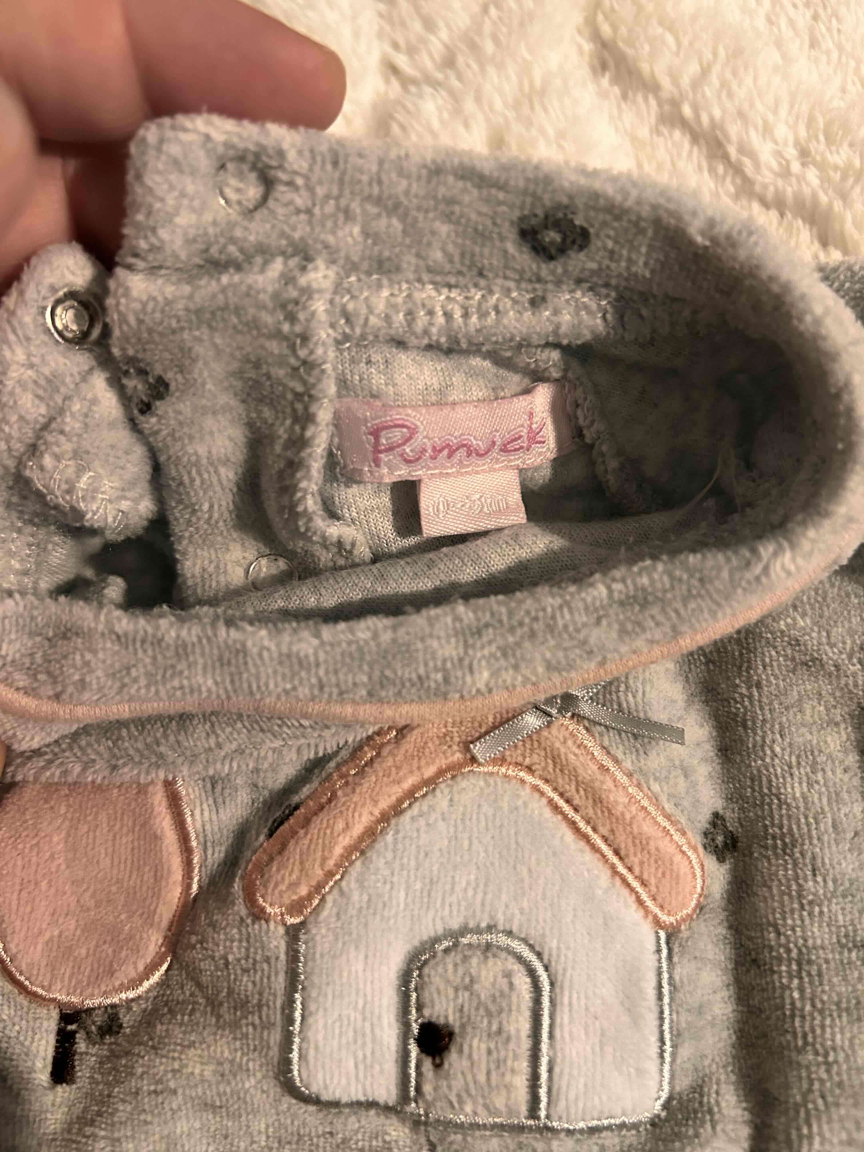 Conjunto infantil gris y rosado 0 a 3 meses - miniatura 3