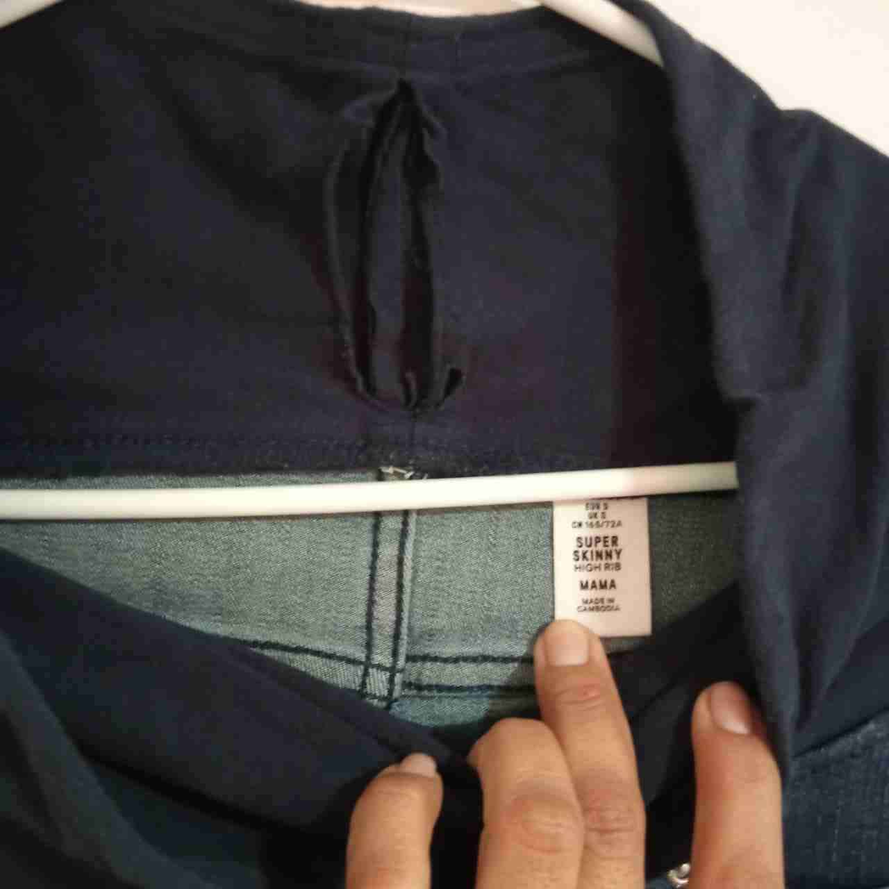 Pantalones maternales negros y azul - miniatura 6