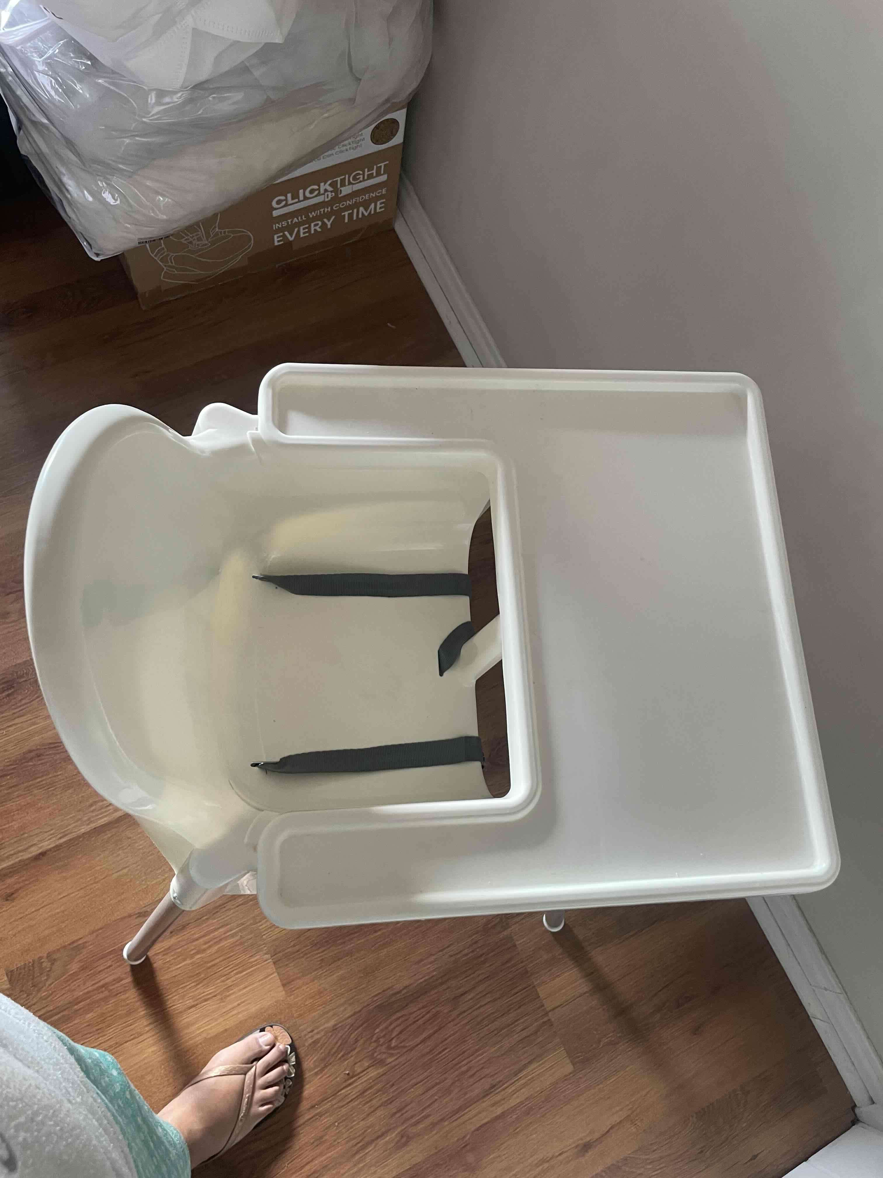 Silla alta para bebé blanca - miniatura 2