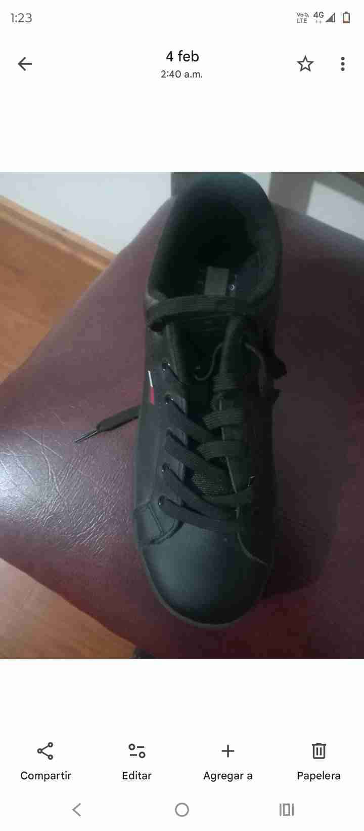 Zapatilla negra Tommy Original NRO 38 - miniatura 1