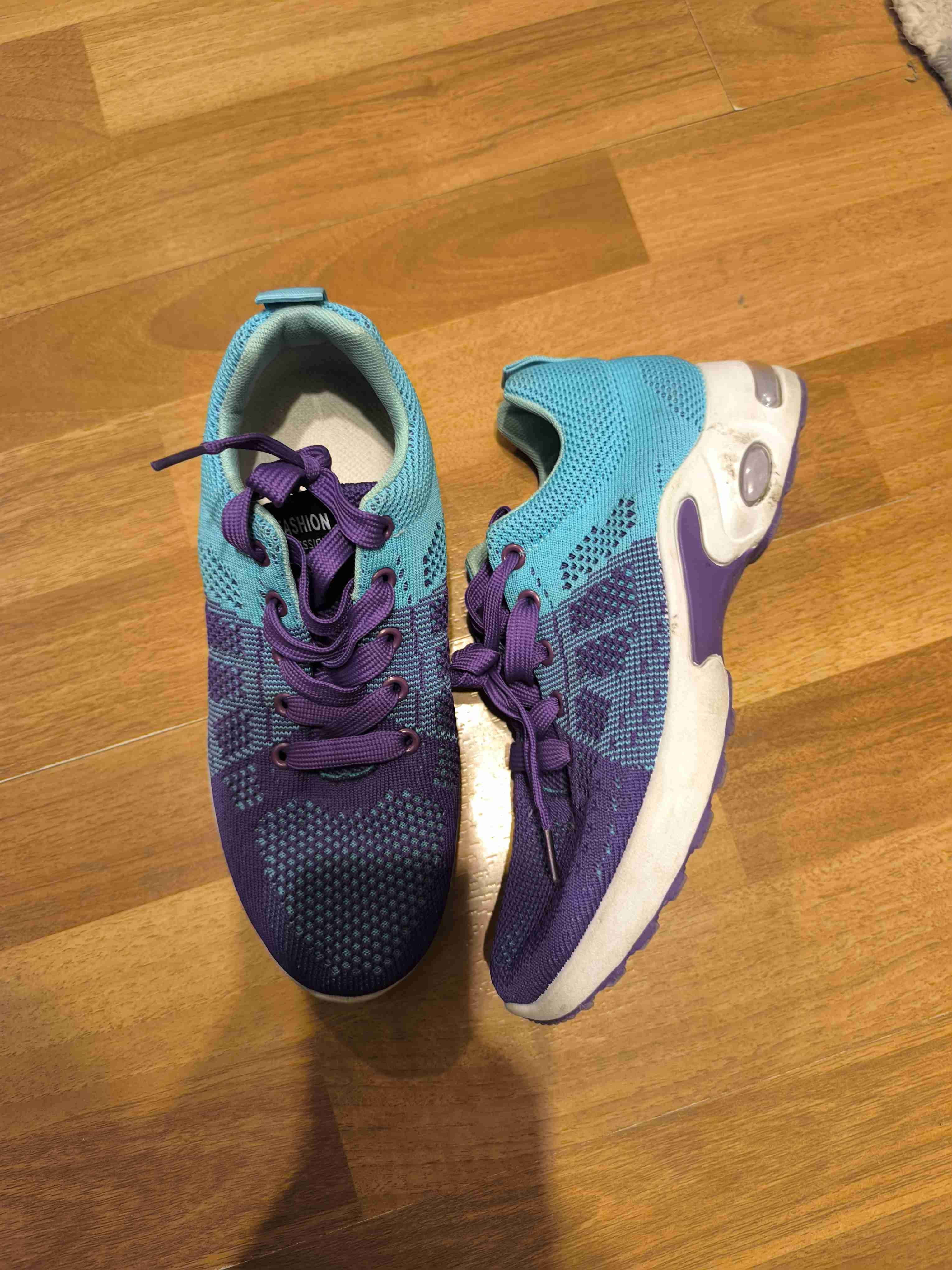 Zapatillas deportivas moradas y turquesas - miniatura 1