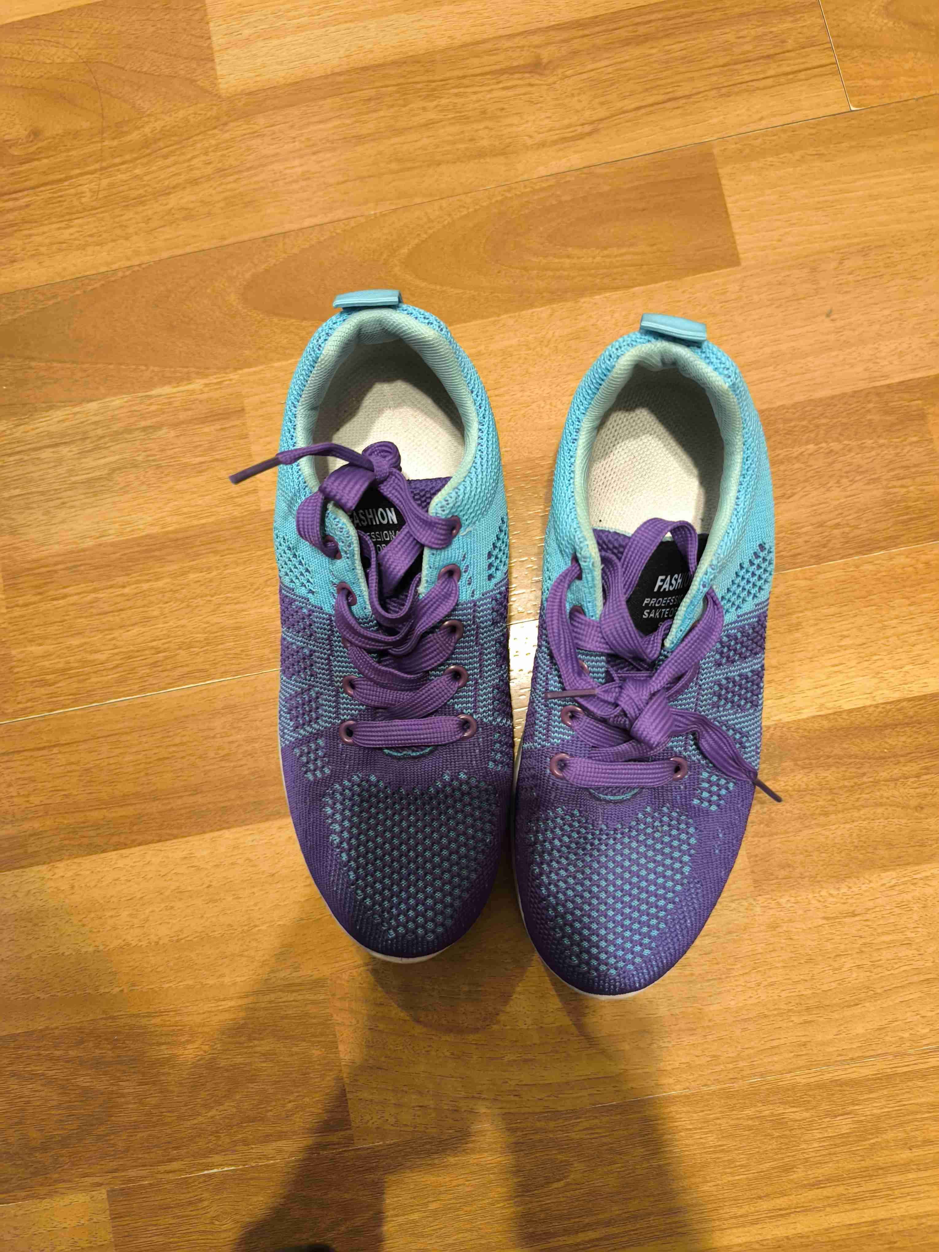 Zapatillas deportivas moradas y turquesas - miniatura 2