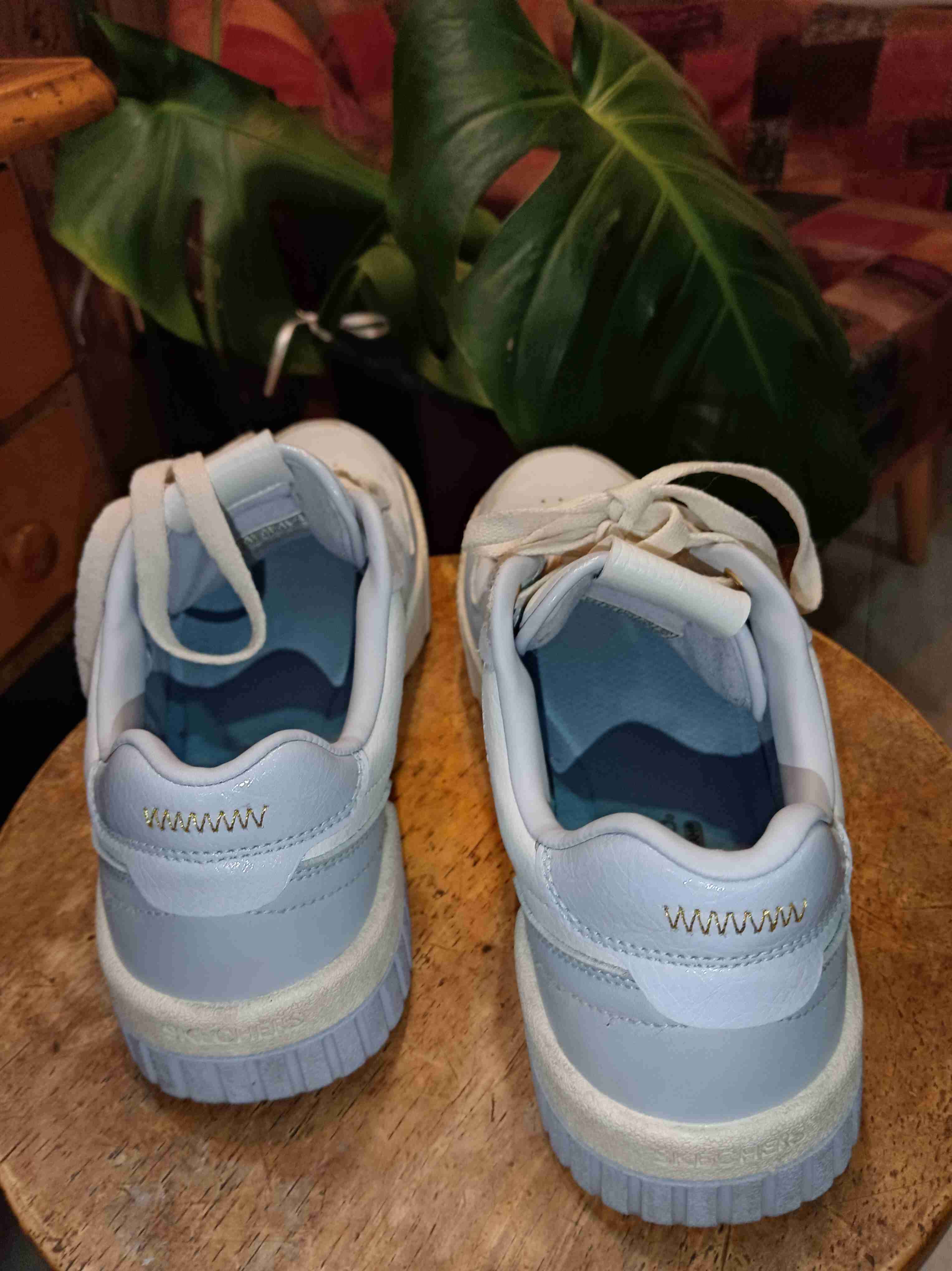 Skechers Lover, color celeste pastel con blanco - miniatura 2