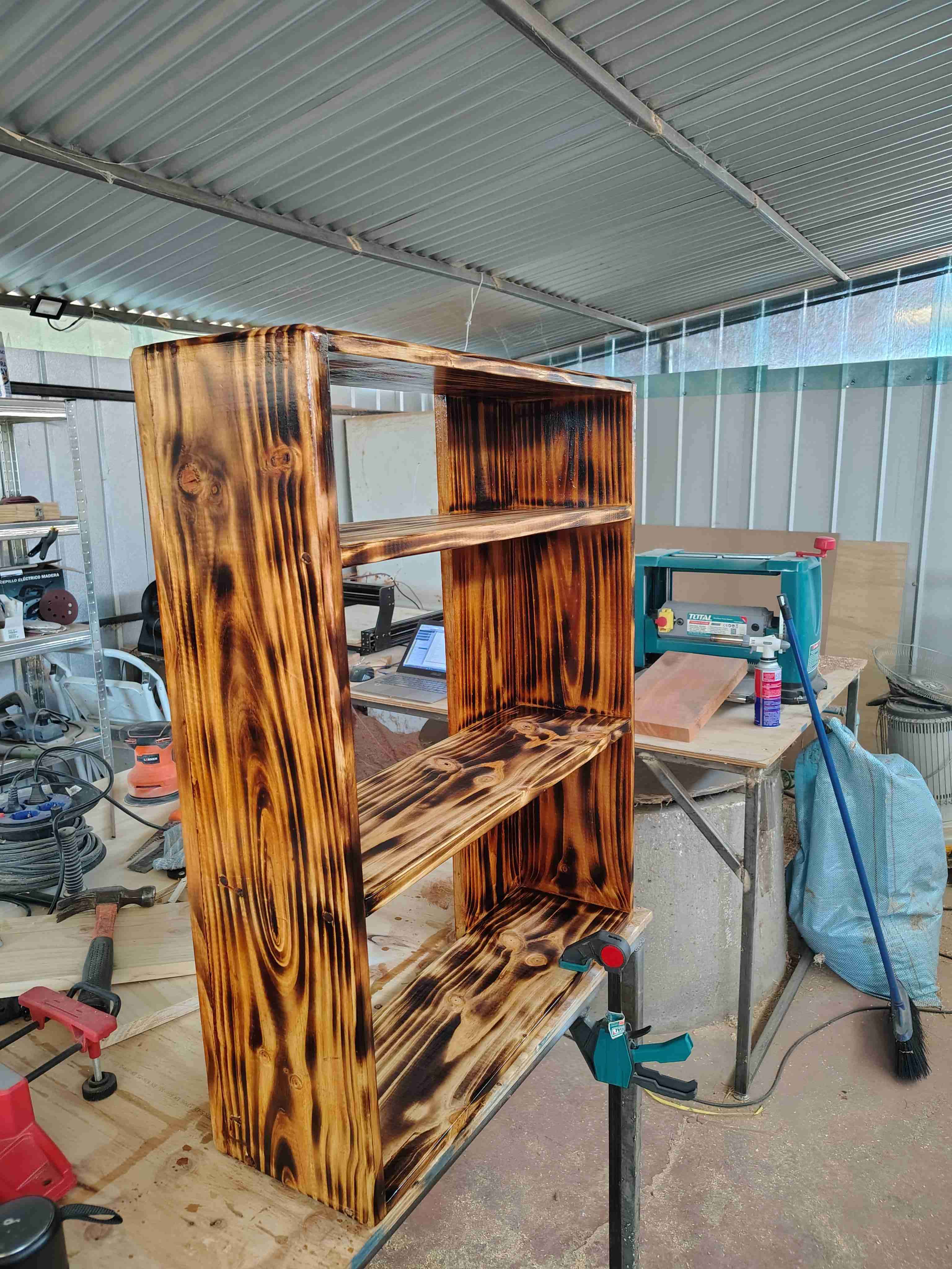 Repisa de pino estilo rústico - miniatura 2