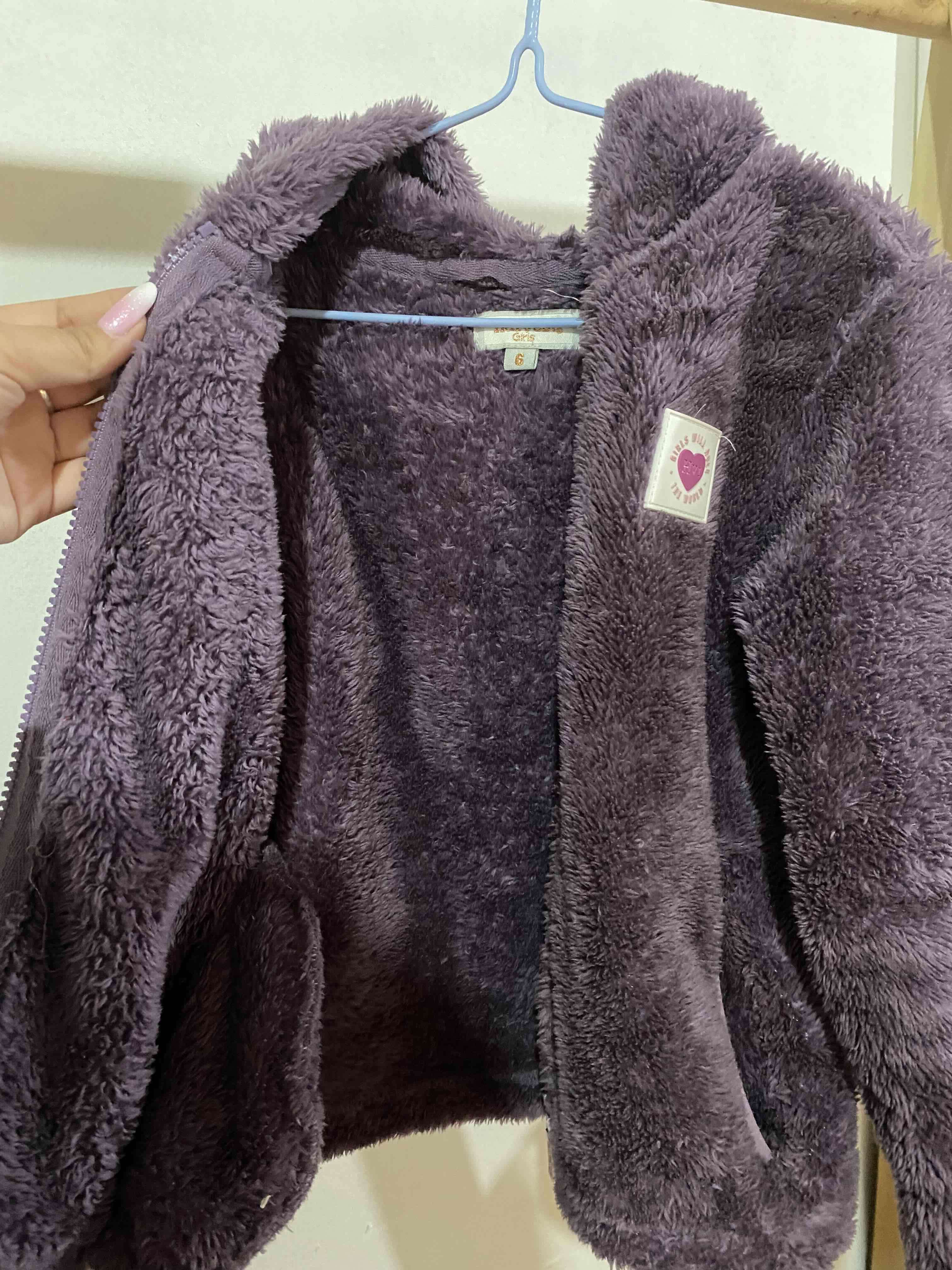 Chaqueta polar morada para niña - miniatura 4